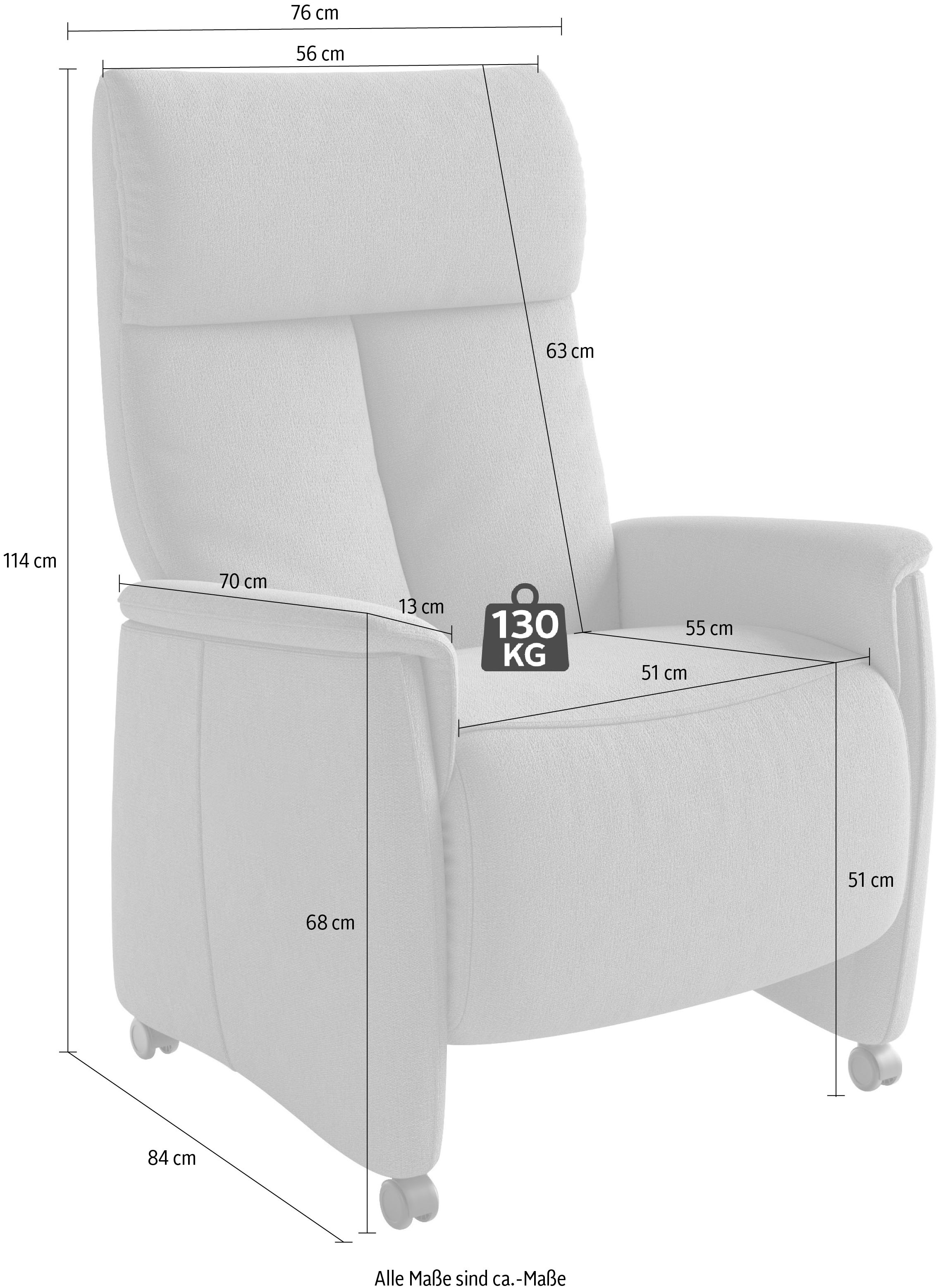 sit&more TV-Sessel »Cremona Comfort« wahlweise manuell oder elektrischer Funktion mit Akku