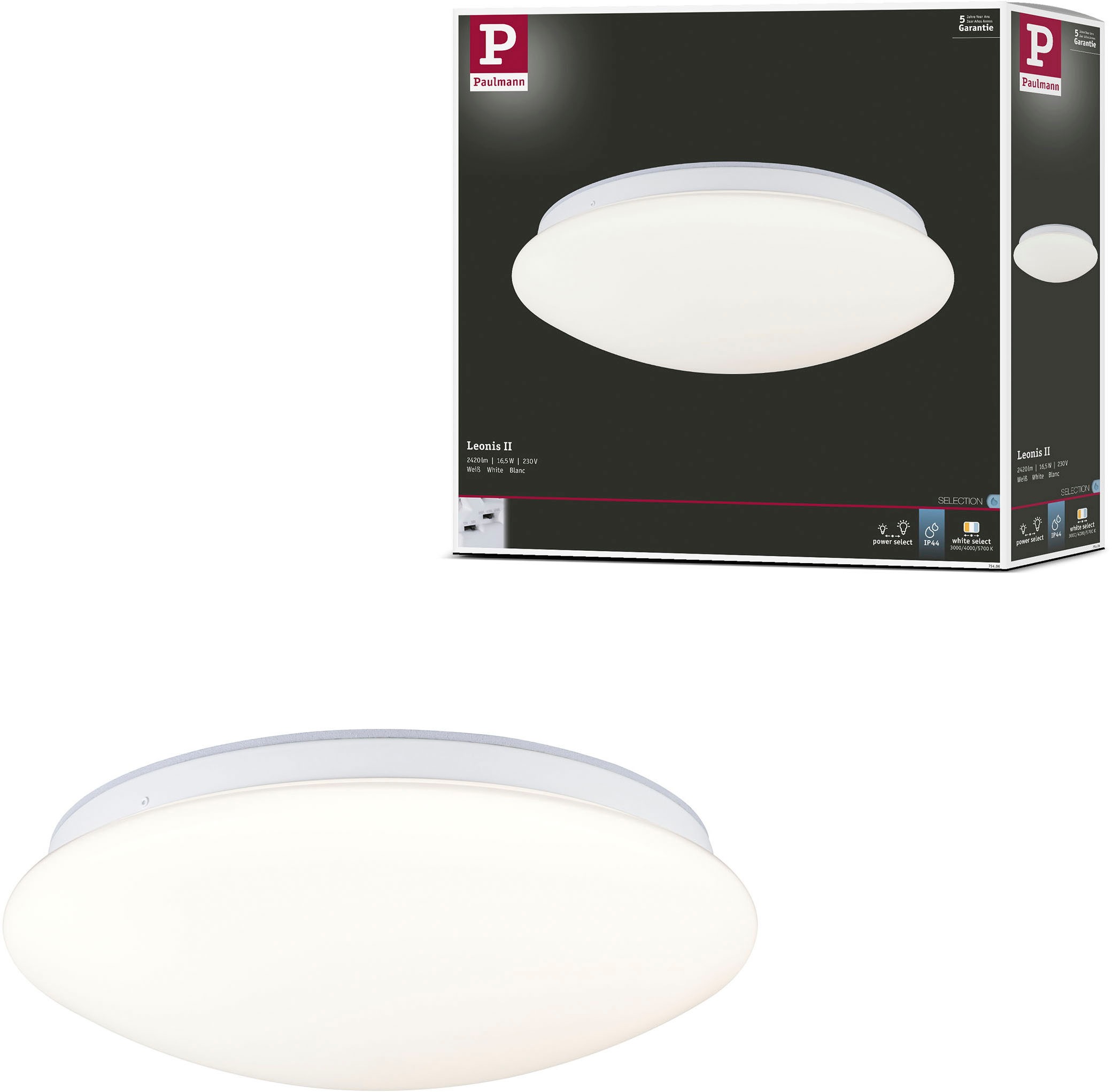 Paulmann LED Wandleuchte »LED Wandleuchte Leonis IP44 weiß«, 1 flammig, meh günstig online kaufen