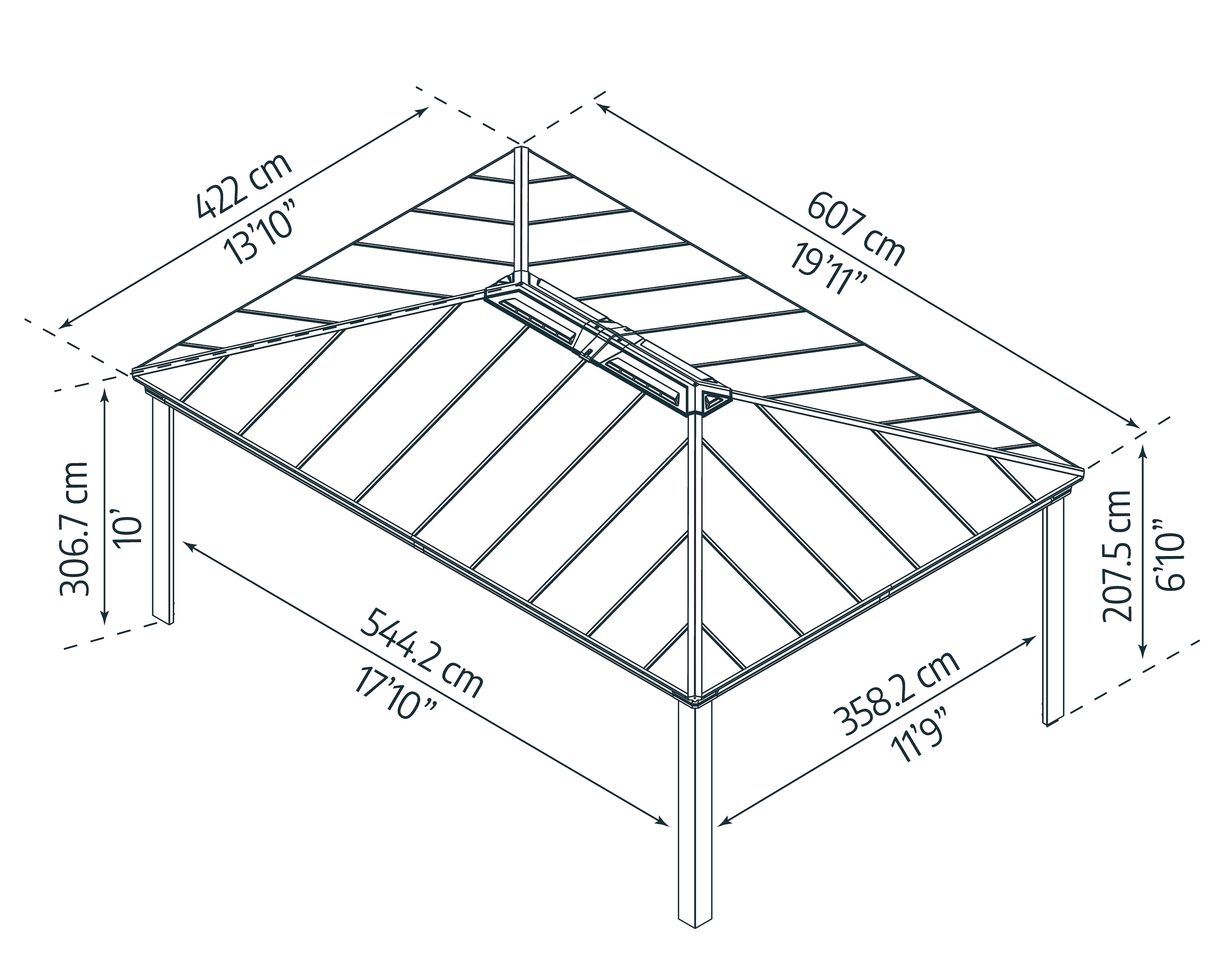 Palram - Canopia Pavillon »Dallas«, einfache DIY Montage