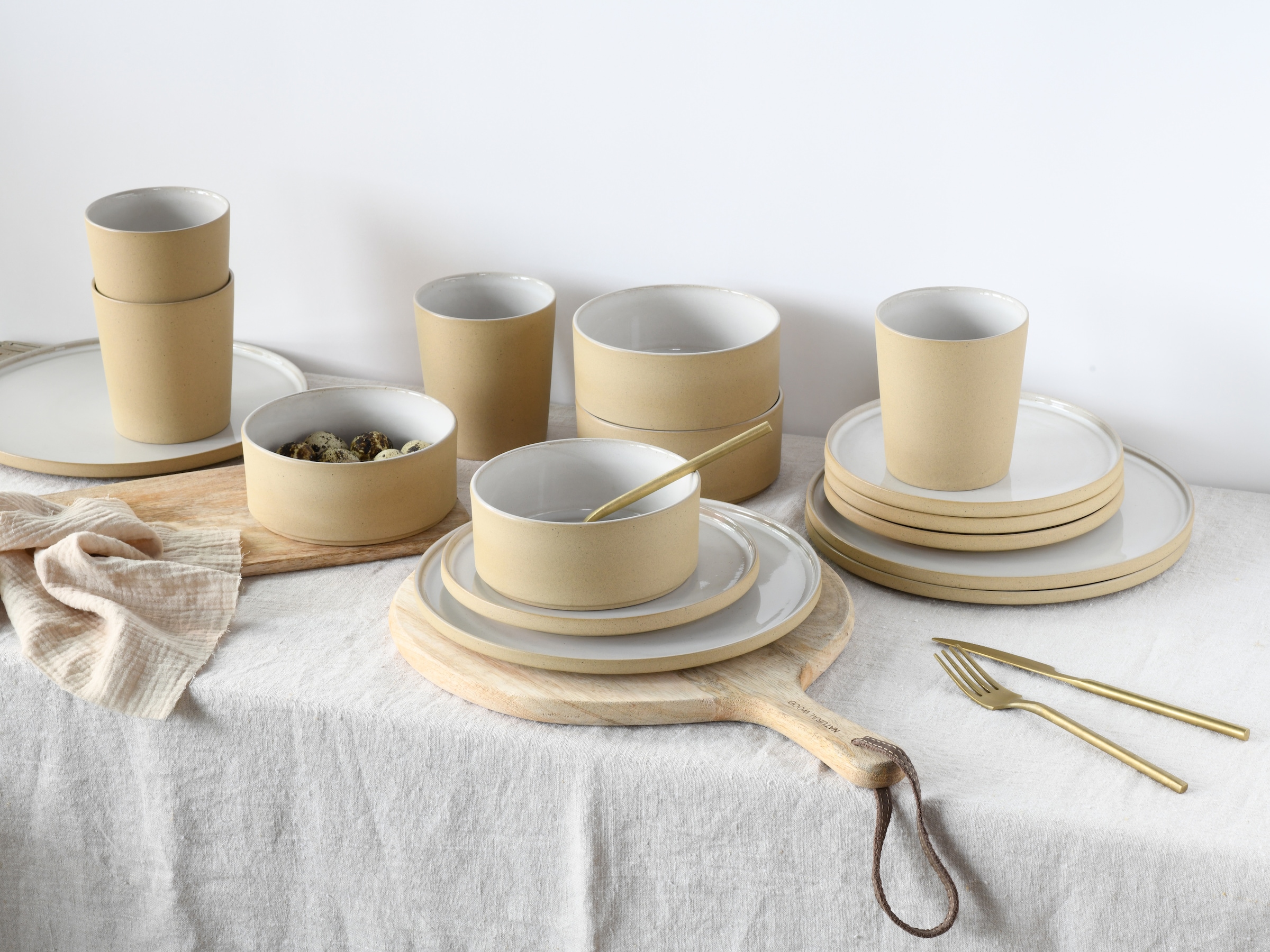 CreaTable Speiseteller »Futuro«, (Set, 4 St.), Teller Set für 4 Personen, Ø 26 cm, Steinzeug