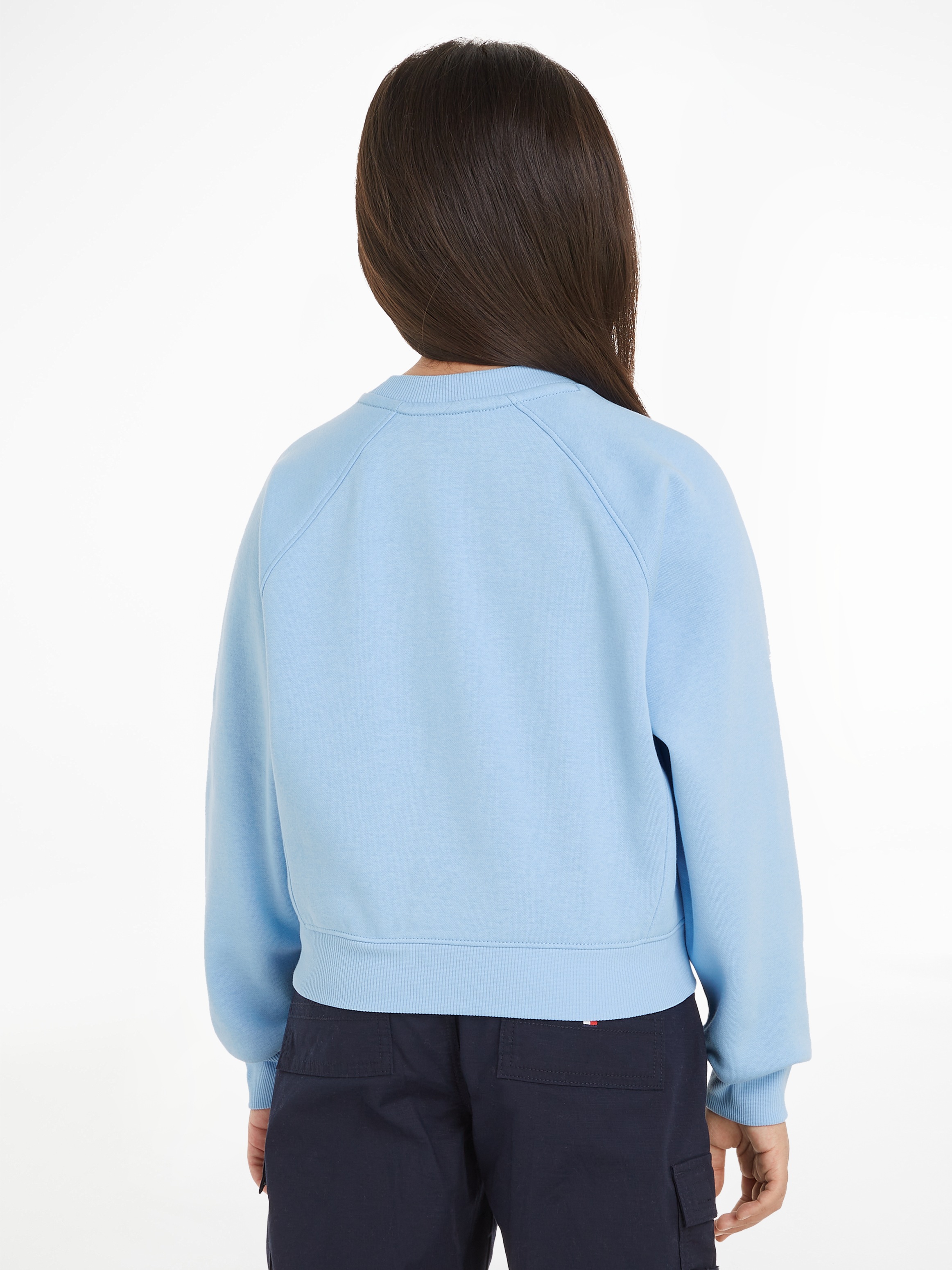 Tommy Hilfiger Sweatshirt »ESSENTIAL EMBROIDERED FLEECE CN«, Kinder bis 16 Jahre mit Logoprägung