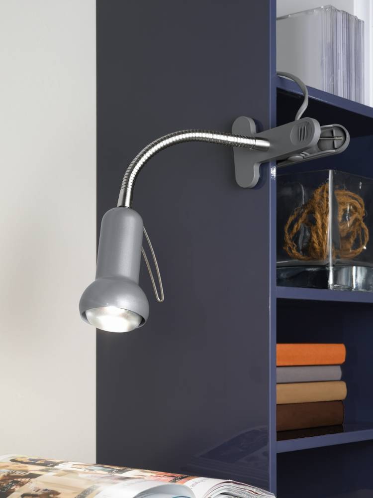 EGLO Klemmleuchte »FABIO Klemmspot, exkl. Leuchtmittel E14, mit Klemme, Büro« E14 Klemmlampe, Leselampe, Schalter, flexibler Leuchtenhalts, Höhe: 30cm