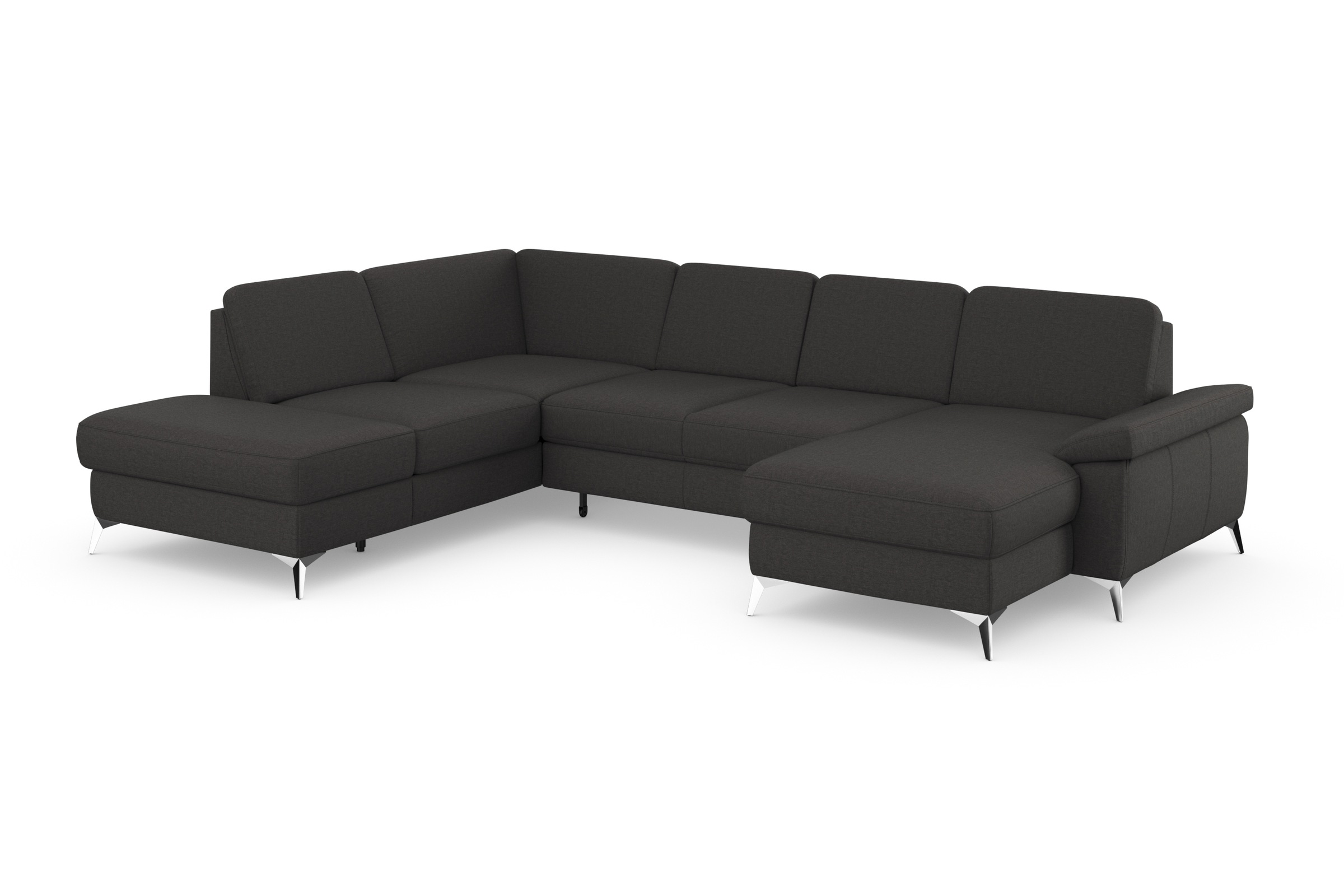 sit&more Wohnlandschaft »Padua U-Form«, inklusive Sitztiefenverstellung, Armteilfunktion und Federkern