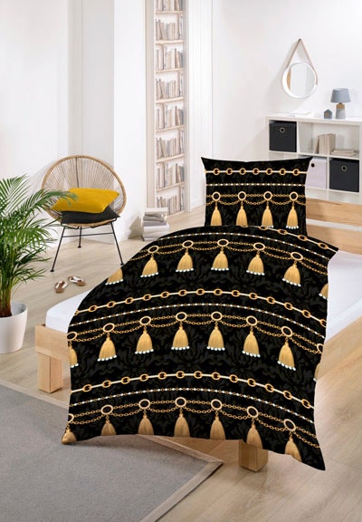 Gold-Line Bettwäsche »Gold-Line Bed - Goldenes Glockenmotiv«, besonders wei günstig online kaufen