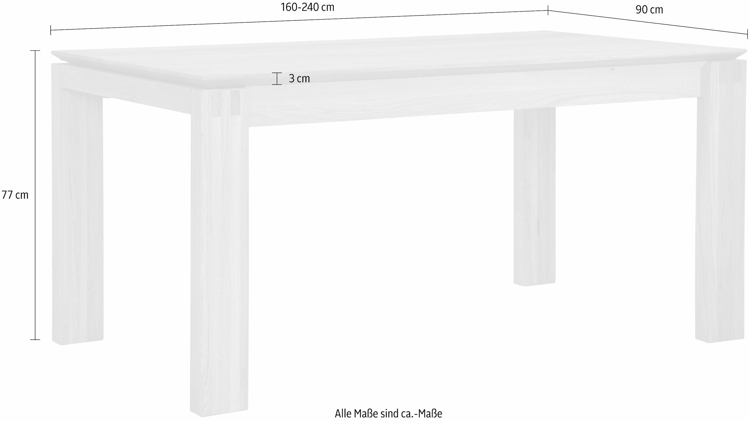 10. Bild von Home affaire Esstisch »Dundee«, ausziehbar von 160 auf 240cm