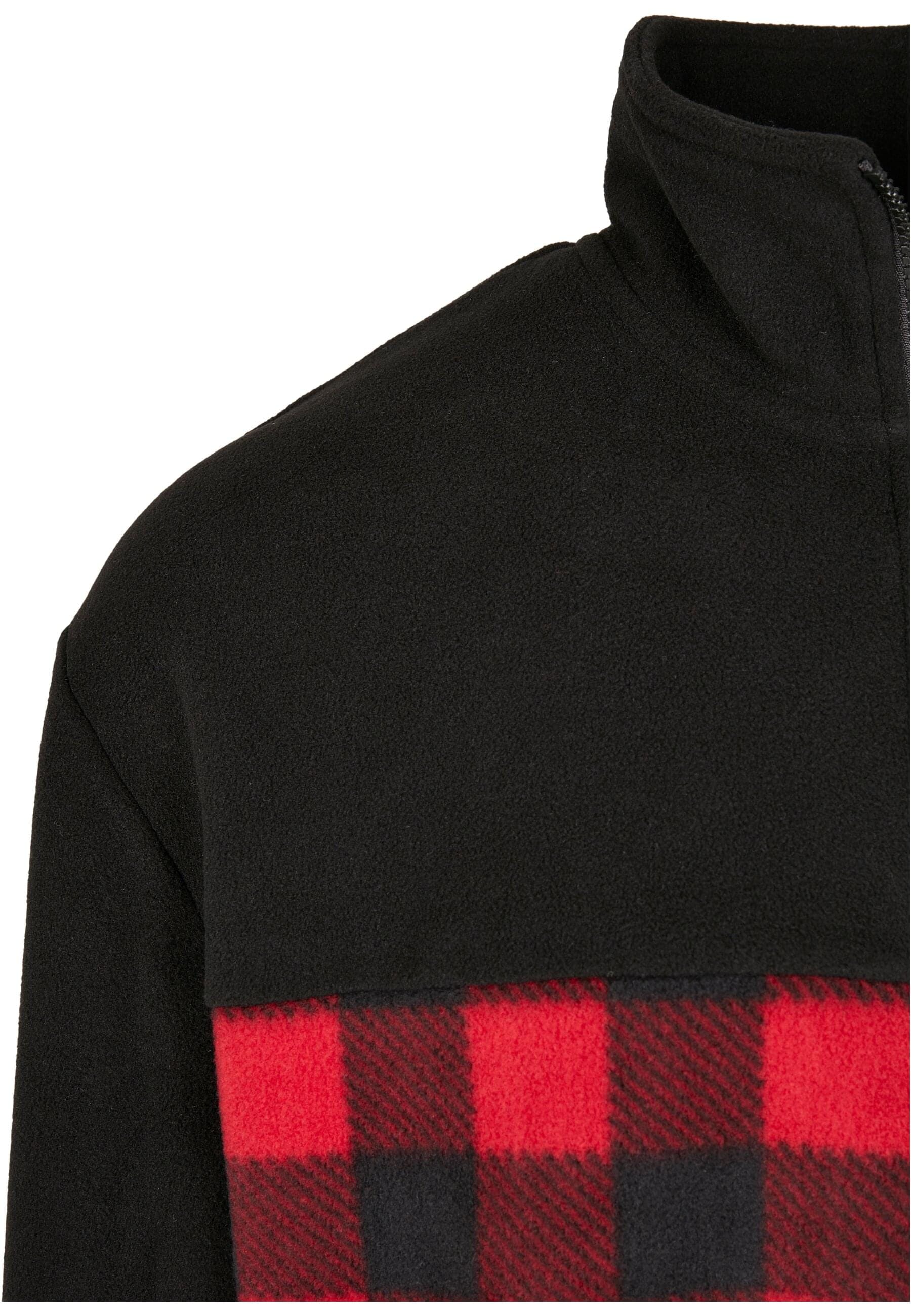 URBAN CLASSICS Winterjacke »Urban Classics Herren Patterned Polar Fleece Track Jacket« 1 Stk. tlg. mit Kapuze