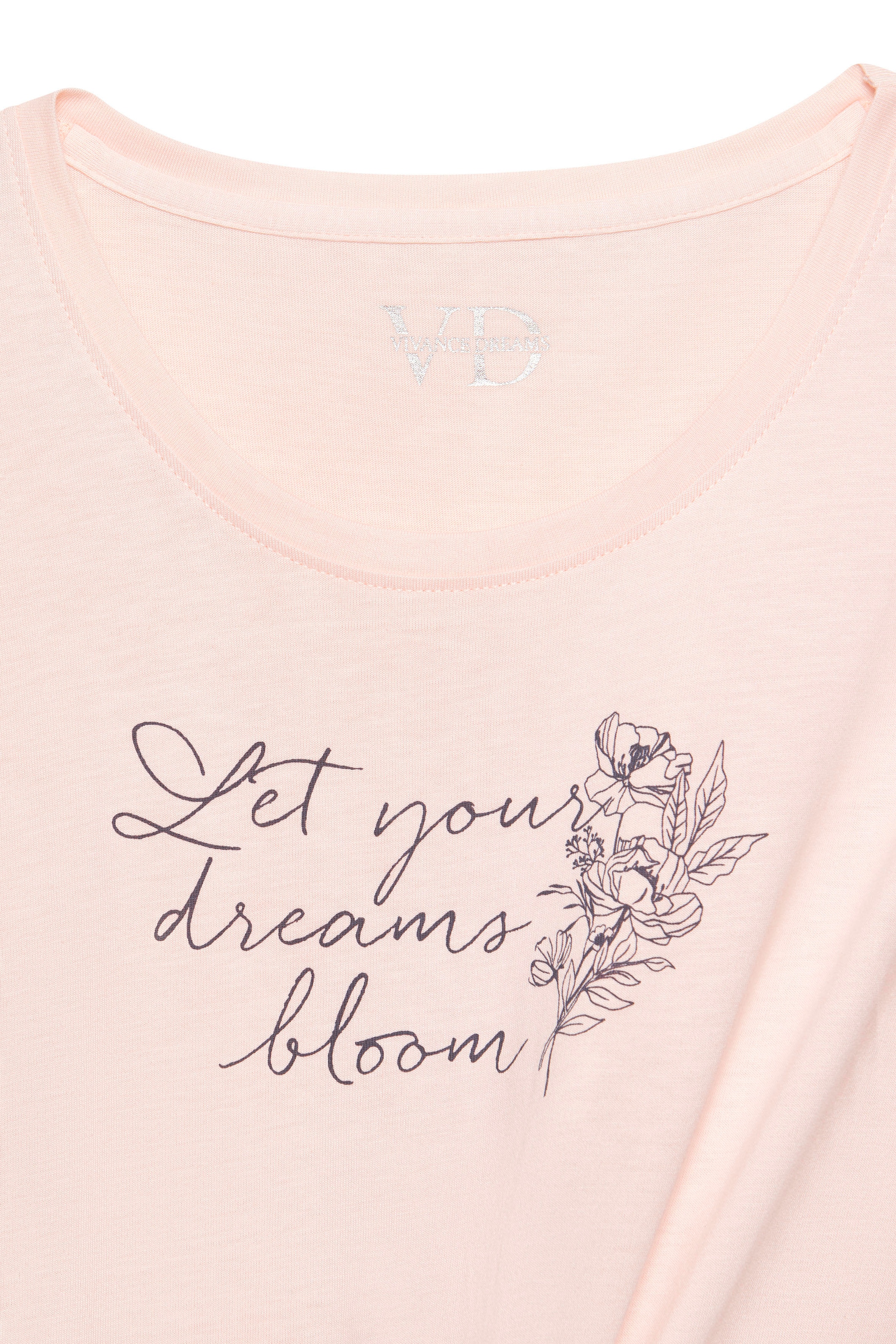 Vivance Dreams Pyjamaoberteil, mit Frontdruck