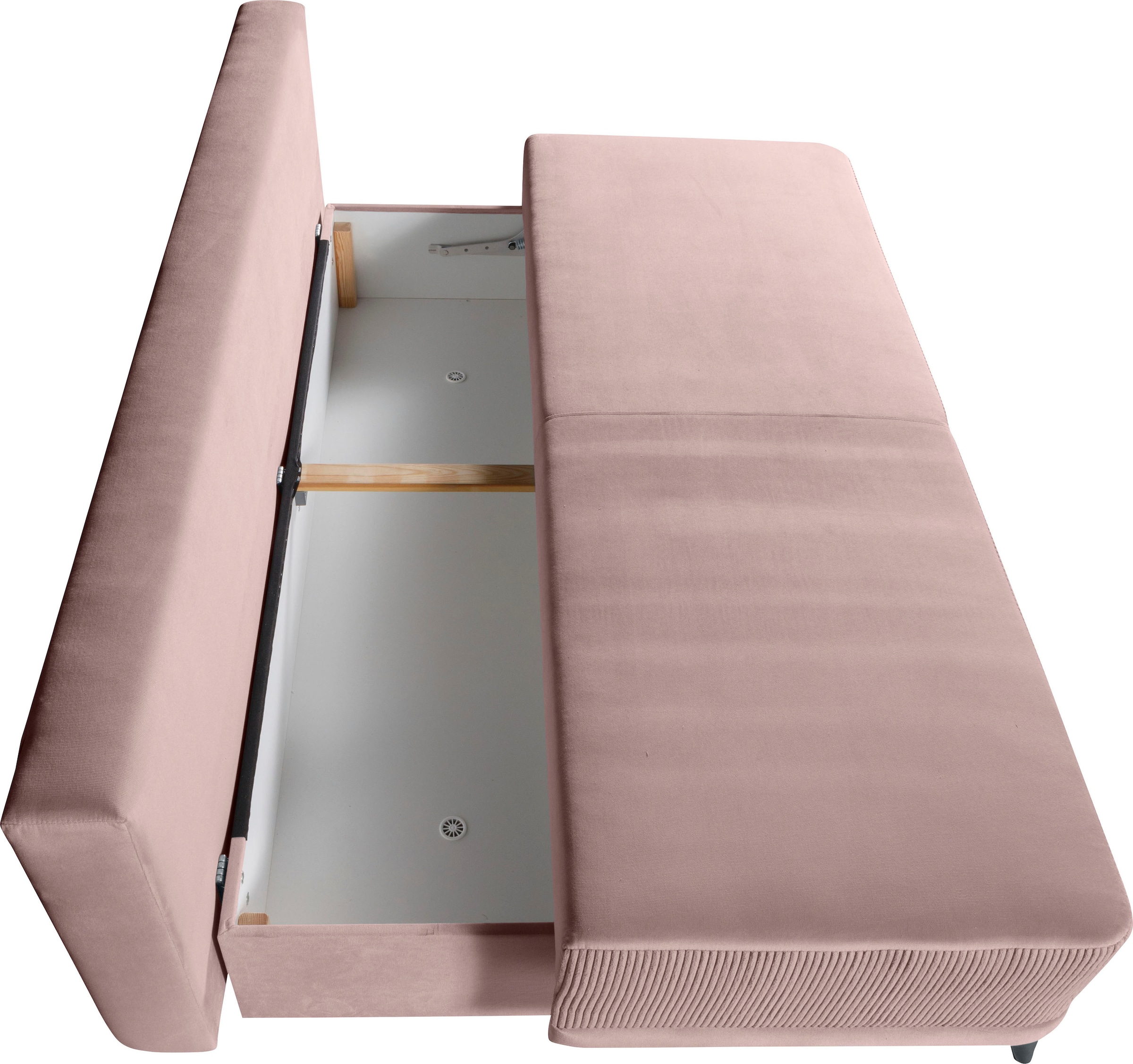 WERK2 Schlafsofa »Rosso«, 2-Sitzer Sofa und Schlafcouch mit Federkern & Bettkasten