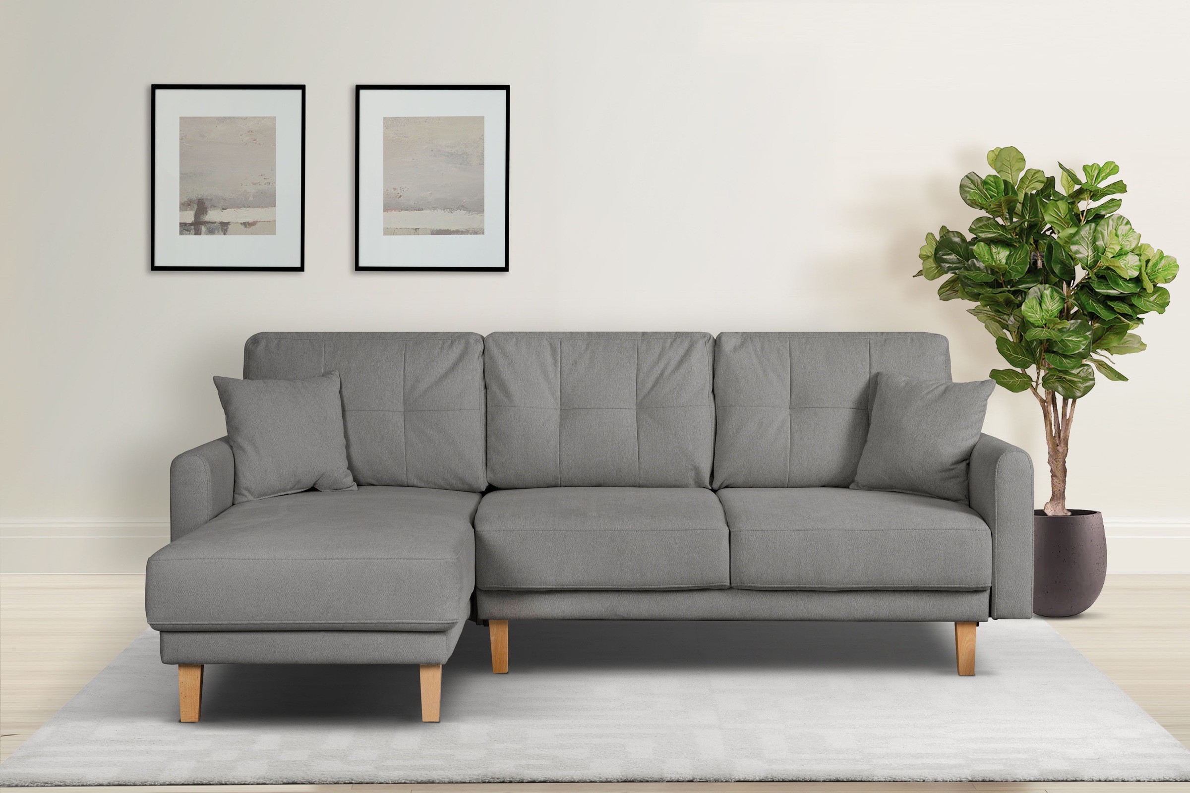 Home affaire Ecksofa »TRIPLO optionale Schlafsofa mit Bettkasten, Maße B/T/ günstig online kaufen