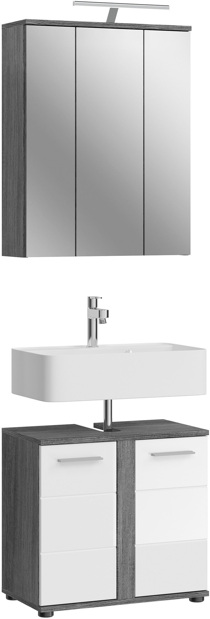 welltime Badmöbel-Set »LUCCA, 2 teilig, TOPSELLER!, inklusive LED Beleuchtu günstig online kaufen