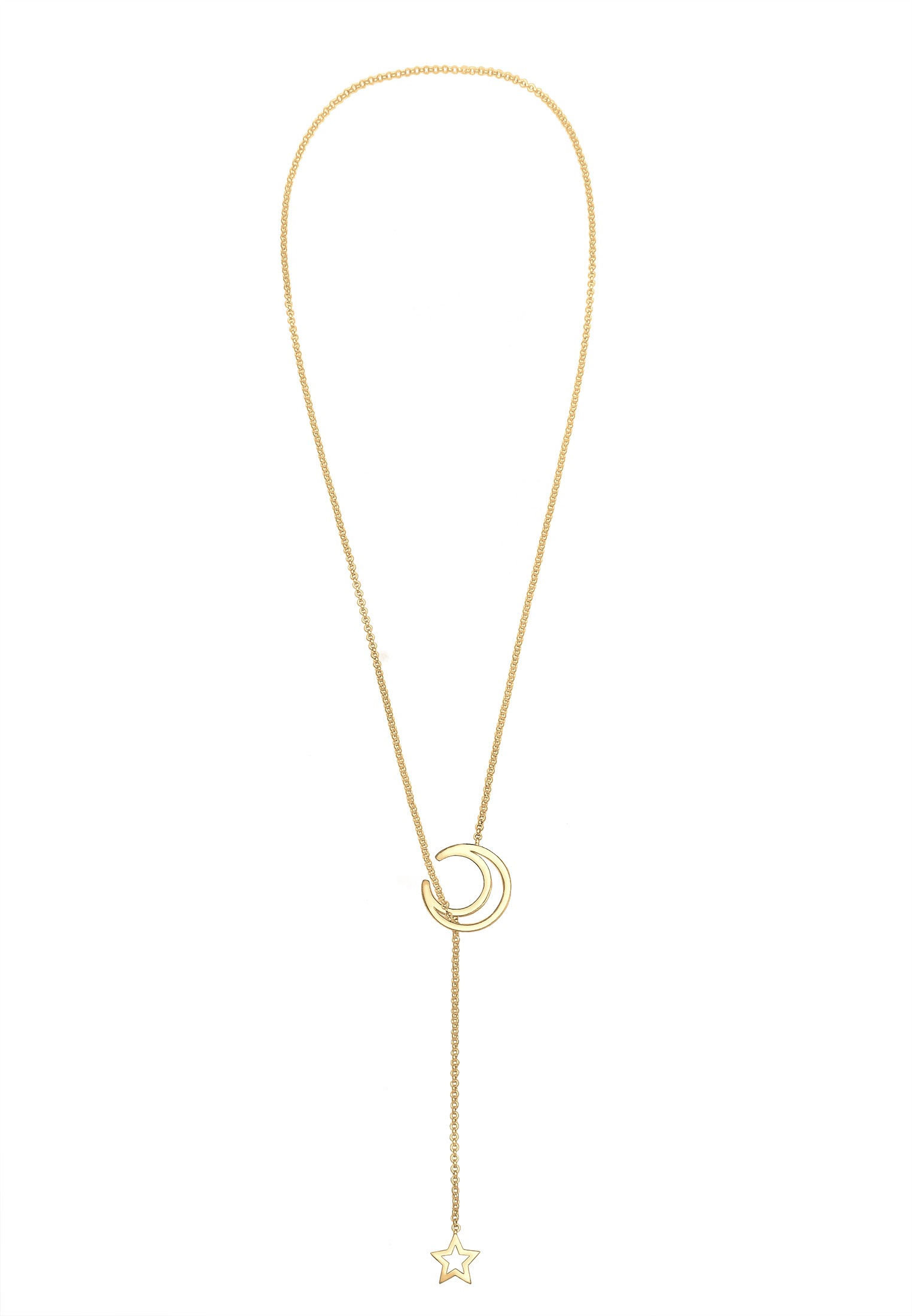 Elli Collierkettchen »Y-Kette Halbmond Stern Astro 925 Sterling Silber«