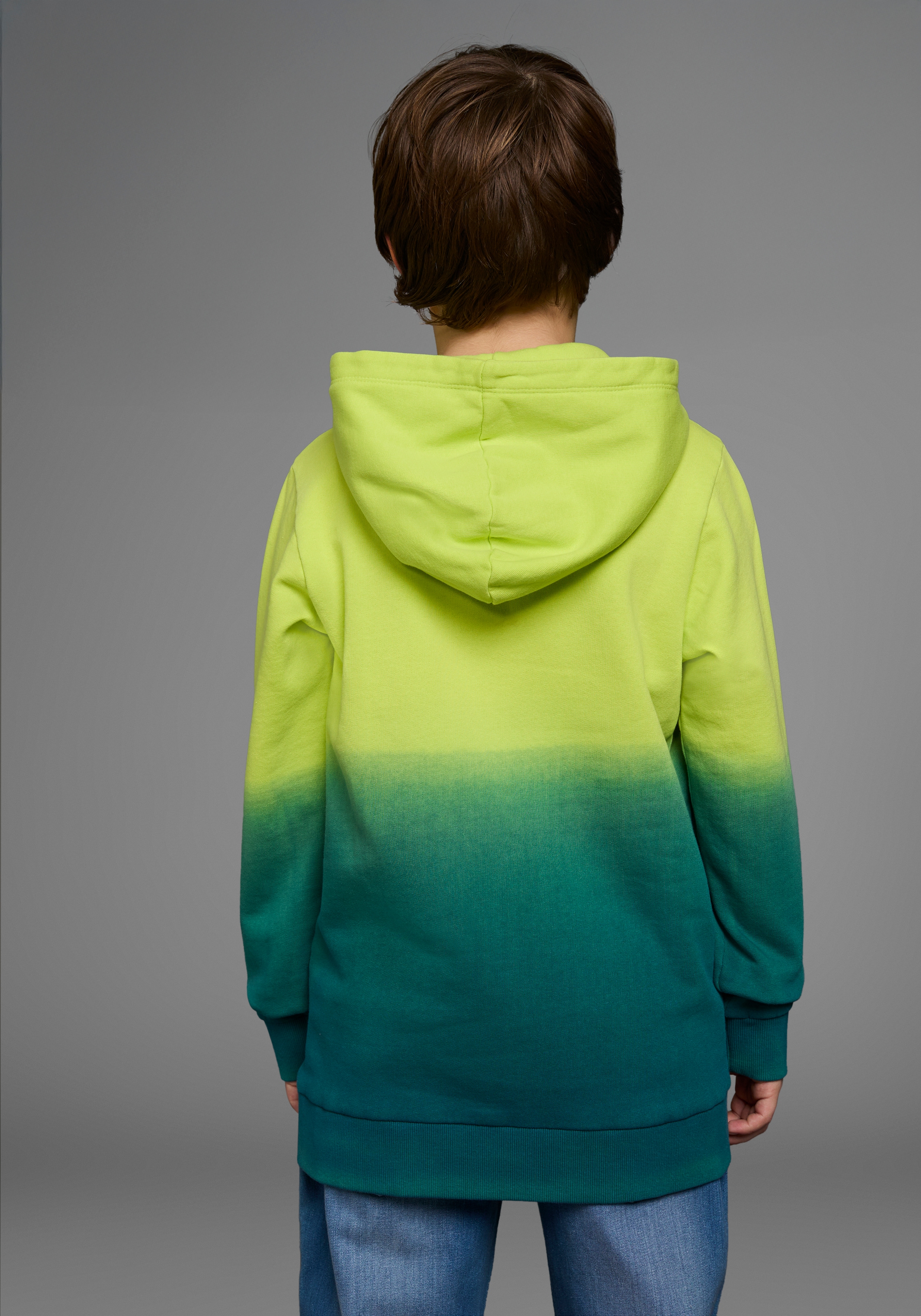 Chiemsee Kapuzensweatshirt »LITTLE RAINBOW«, Langarm, bedruckt, Rundhalsausschnitt, aus 100% Baumwolle