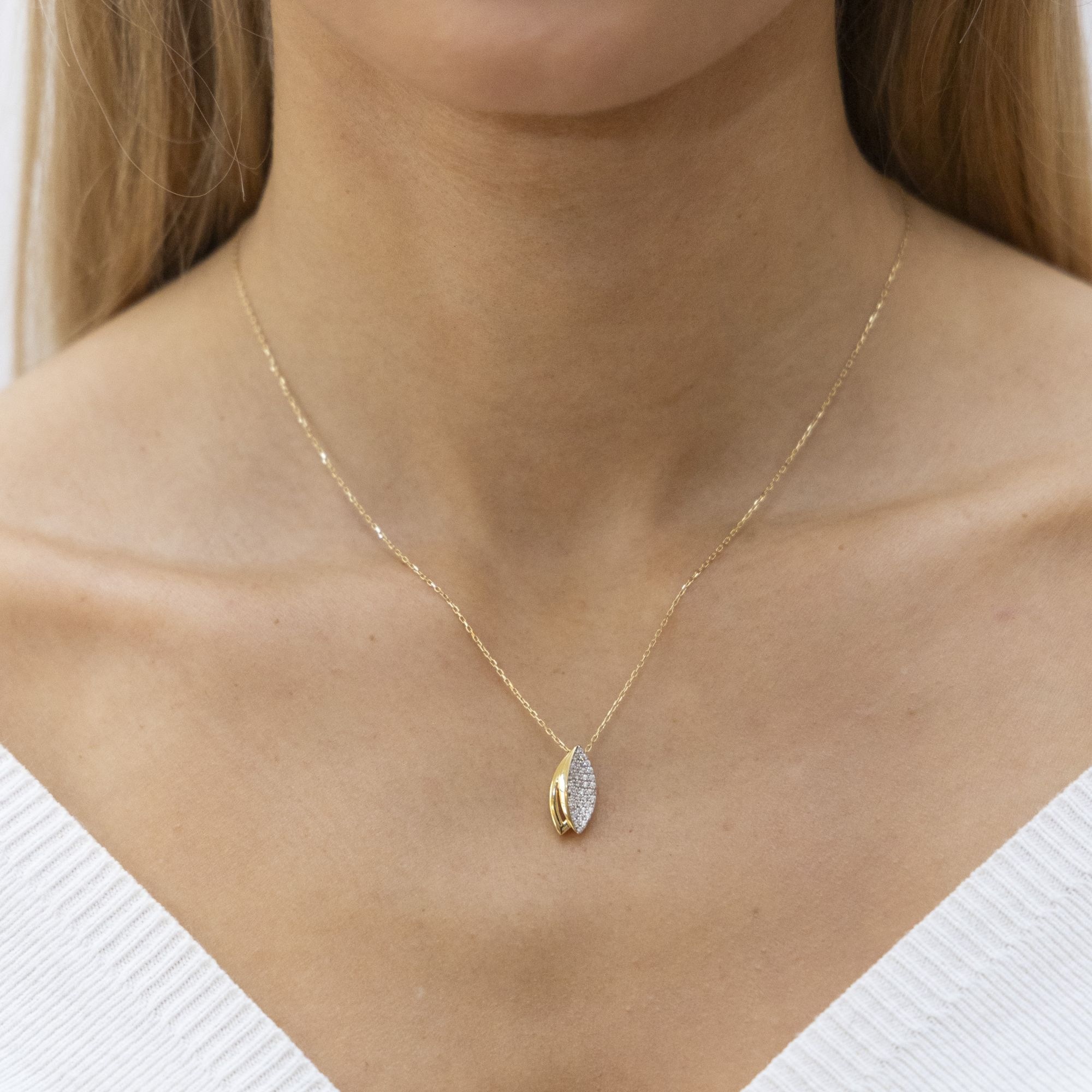 Fascination by Ellen K. Collierkettchen »375 Gold zweifarbig mit 40x Zirkonia weiß«