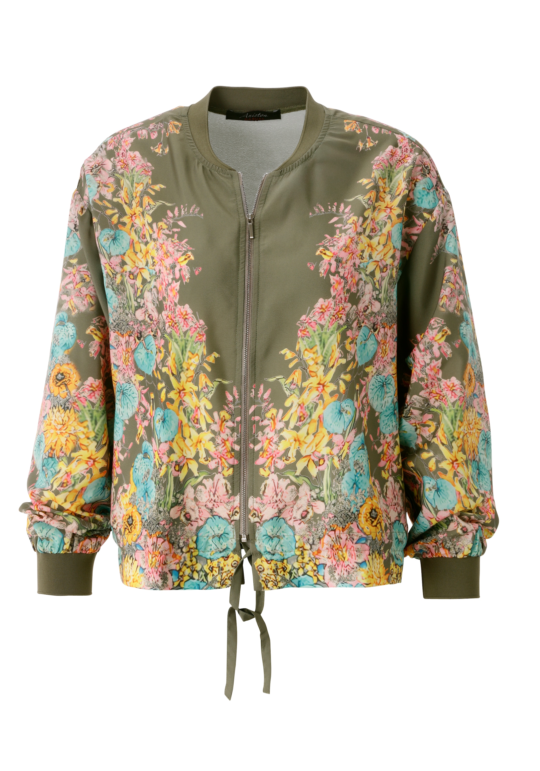 Aniston CASUAL Blouson mit farbenfrohen Blumendruck - NEUE KOLLEKTION