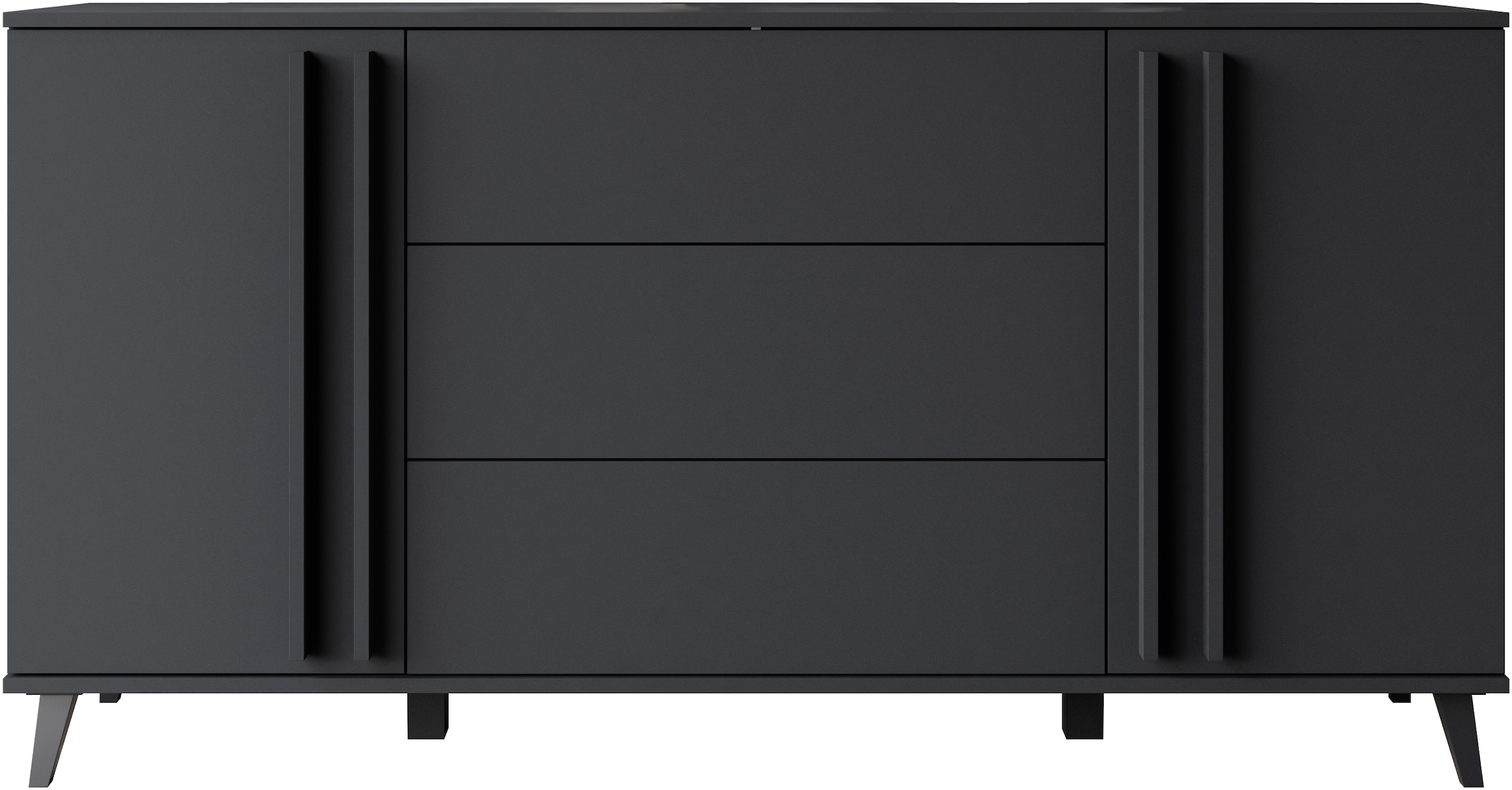 INOSIGN Sideboard »Helsinki, Kommode mit 2 Türen und 3 Schubladen, Breite 150 cm«, (1 St.), Push-to-Open-Schubladen, höhenverstellbare Einlegeböden