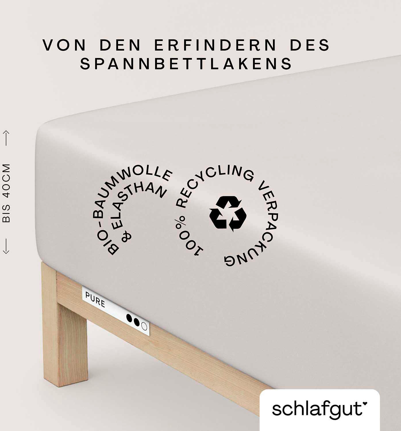 Schlafgut Spannbettlaken »PURE BOXSPRING in Gr. 90x200, 140x200 oder 180x20 günstig online kaufen