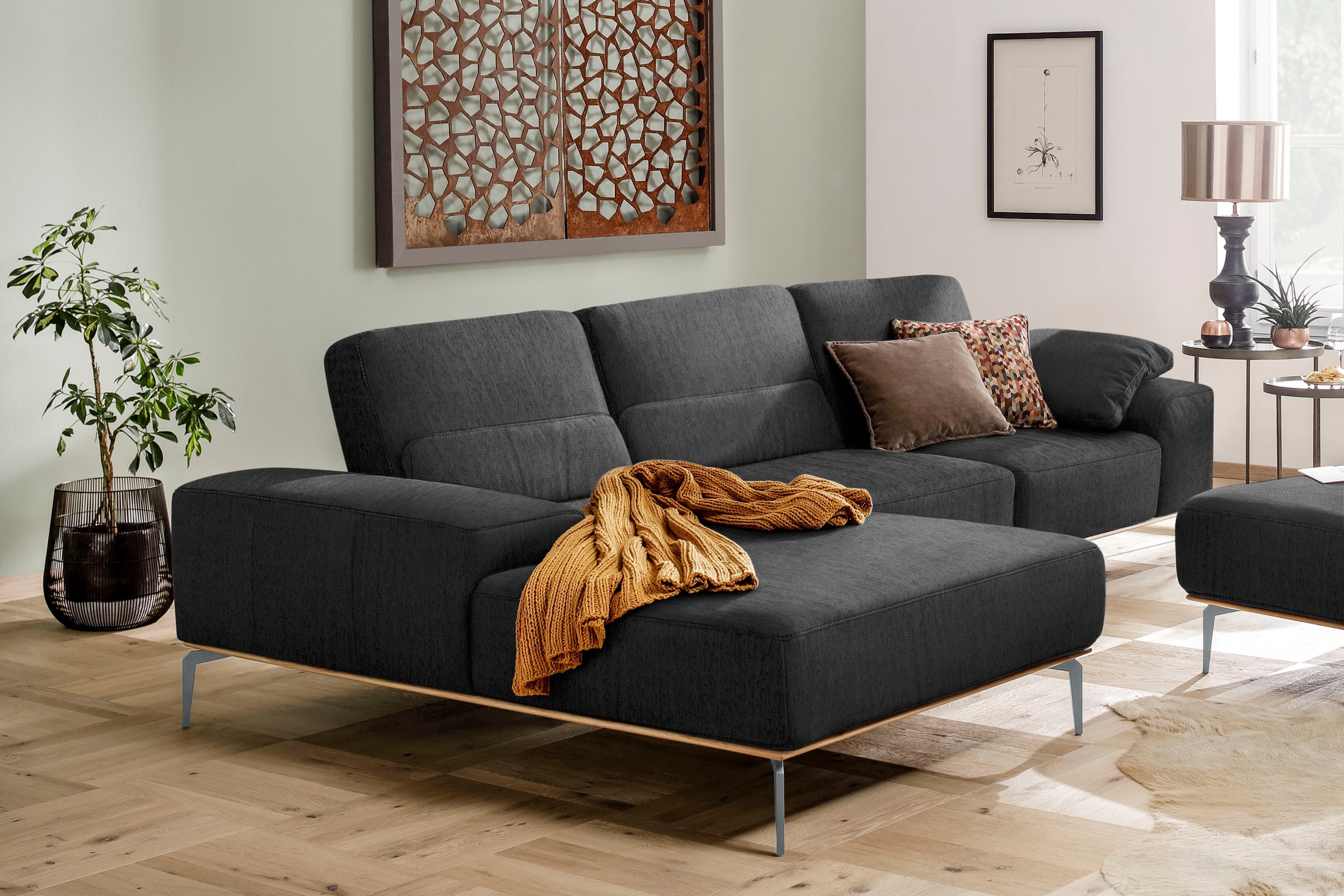 W.SCHILLIG Ecksofa "run, Designsofa mit tollem Sitzkomfort, bequem, L-Form" günstig online kaufen