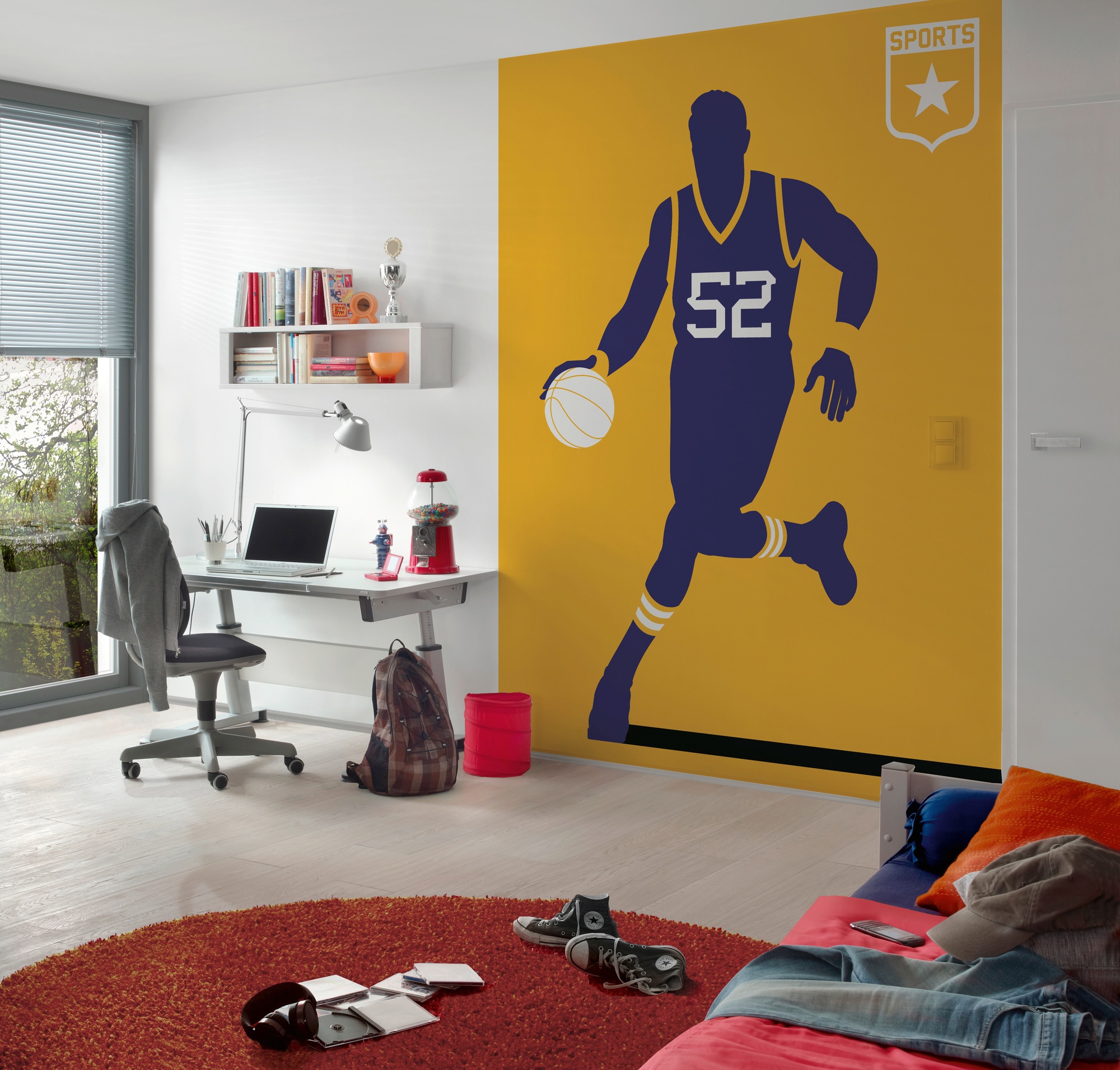 living walls Fototapete »ARTist Basketball«, Vlies, Wand, Schräge