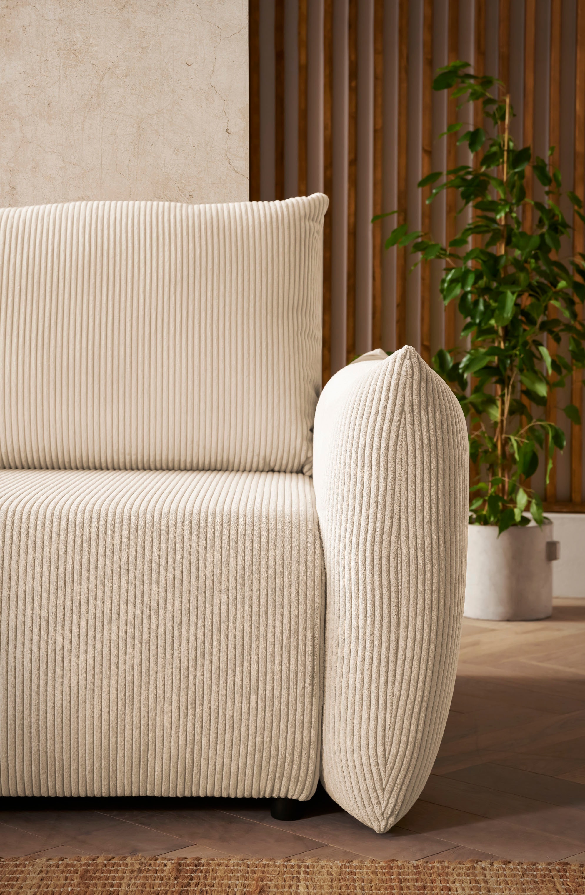 INOSIGN Ecksofa »MAVAS Schlafsofa mit Bettkasten, L-Form,«, ca.257/127cm (Liegefläche 212/145 cm), Cord, Chenille, Struktur