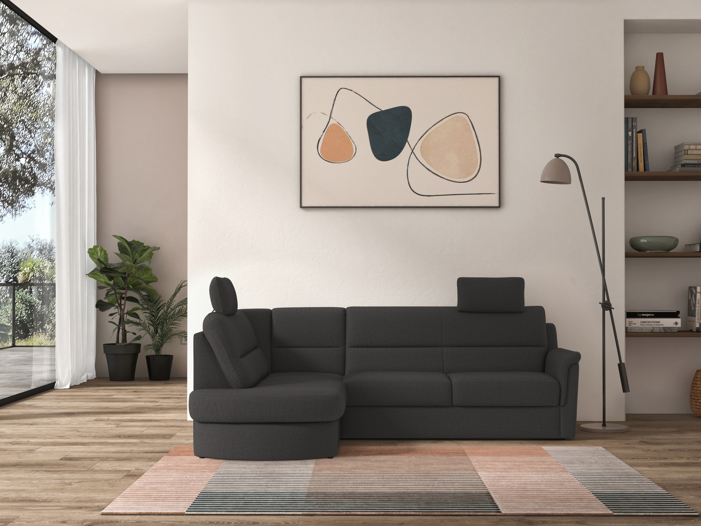 sit&more Ecksofa »Panini L-Form«, wahlweise mit Bettfunktion und Bettkasten
