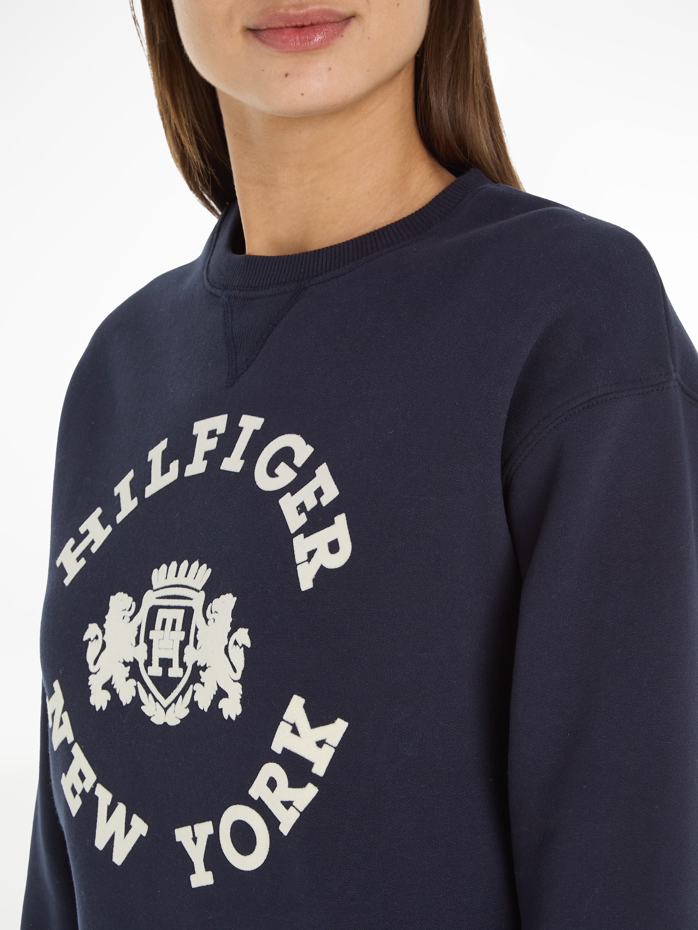 Tommy Hilfiger Sweatshirt REG »MDN mit FLOCK großem SWEATSHIRT«, VARSITY Markenlogo kaufen