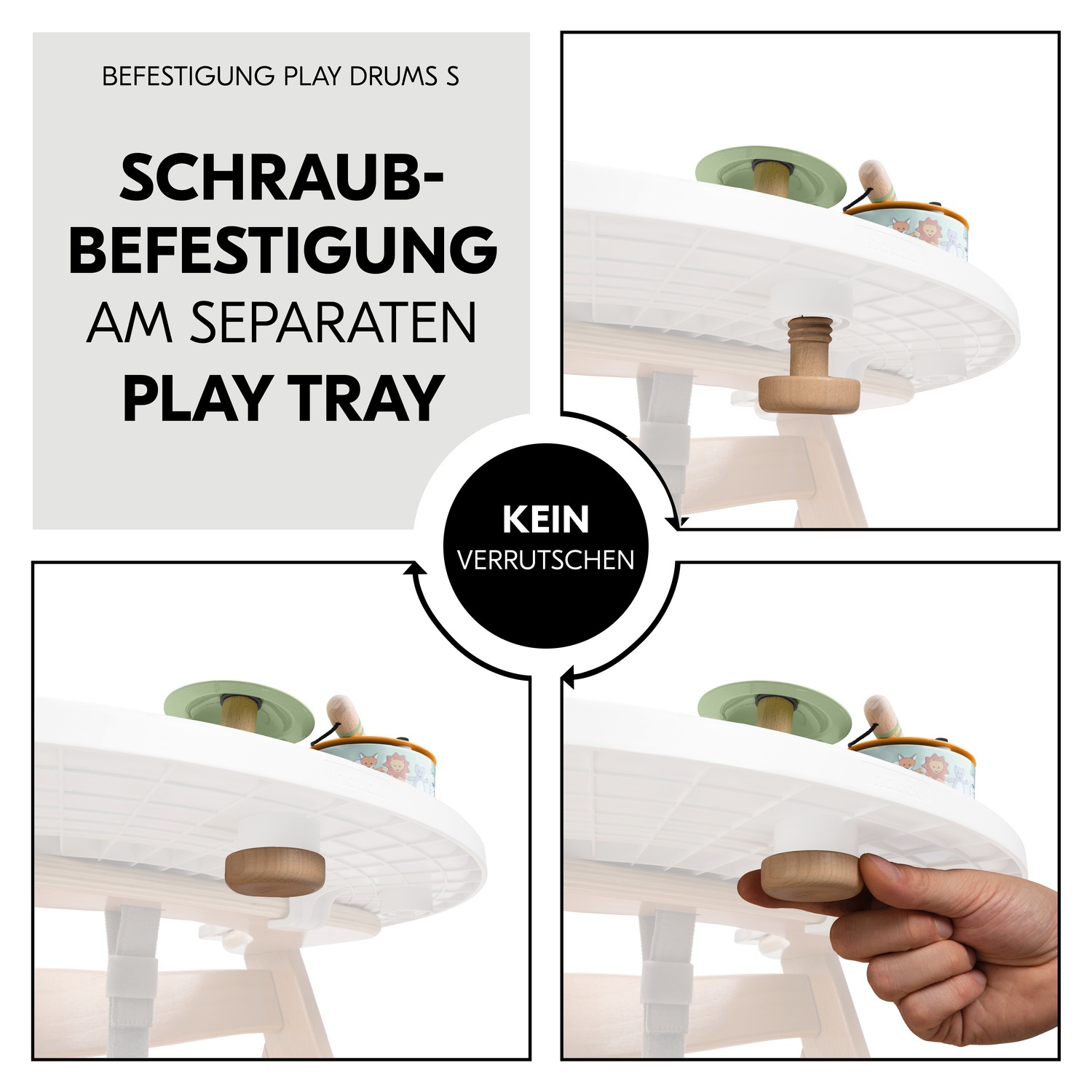 Hauck Spielzeug-Musikinstrument »Play Drums S, hauck Animals«, für Hauck Play Tray; FSC® - schützt Wald - weltweit