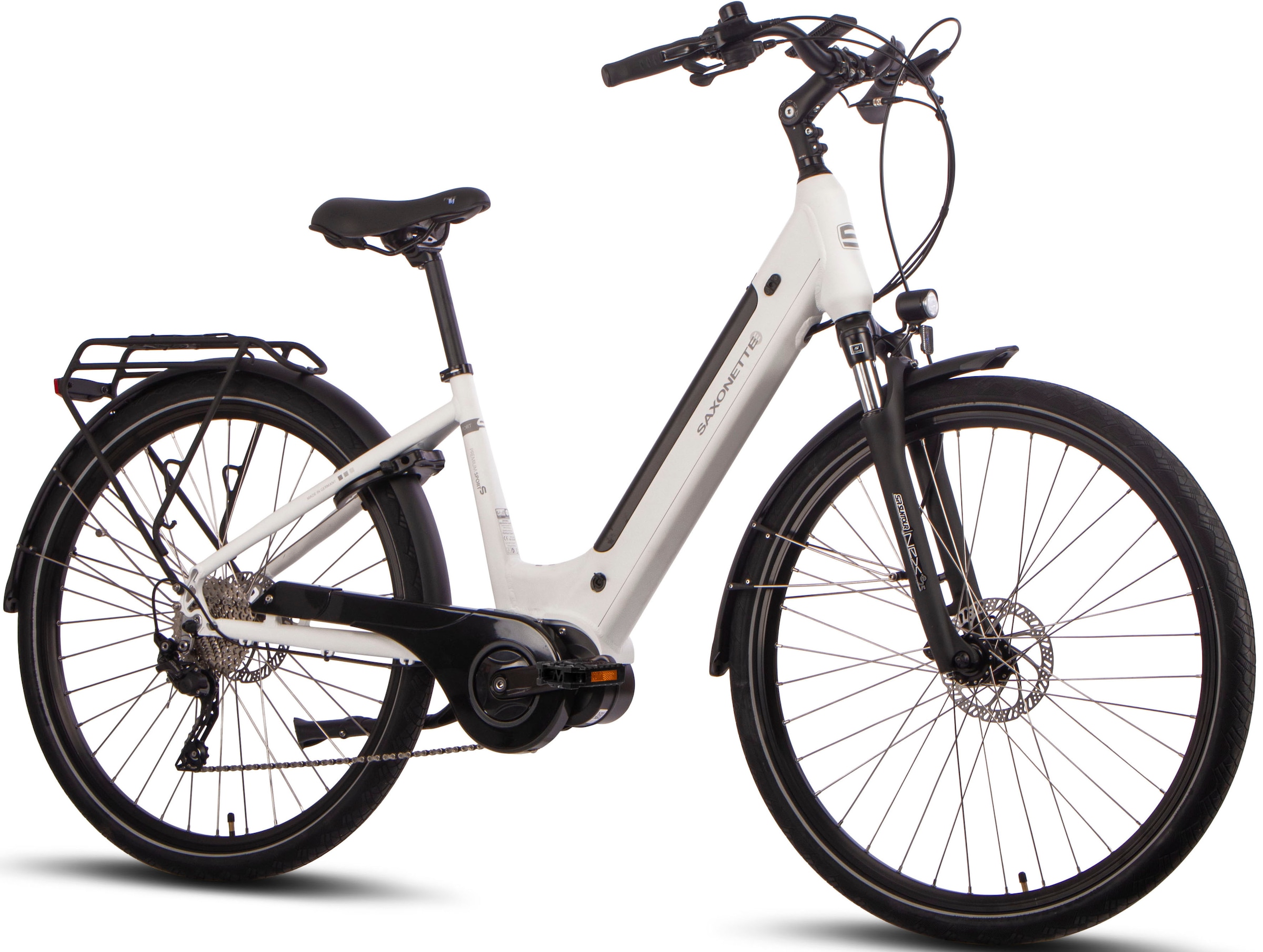 SAXONETTE E-Bike »Premium Sport (Wave)«, 10 Gang, Mittelmotor 250 W, Pedelec, Elektrofahrrad für Damen u. Herren