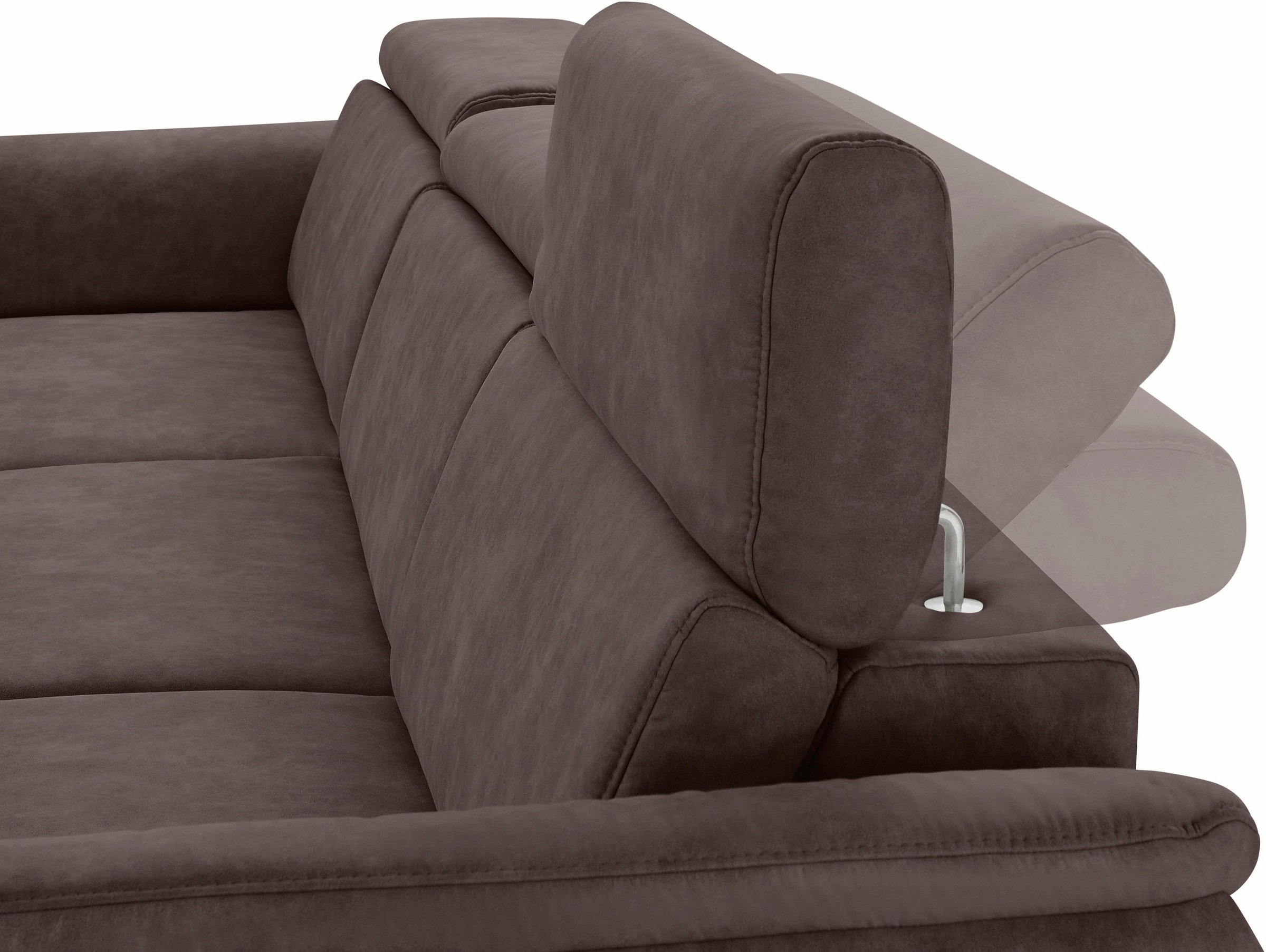 sit&more Ecksofa »Avignon L-Form«, Kopfteilverstellung, wahlweise mit Bettfunktion und Bettkasten