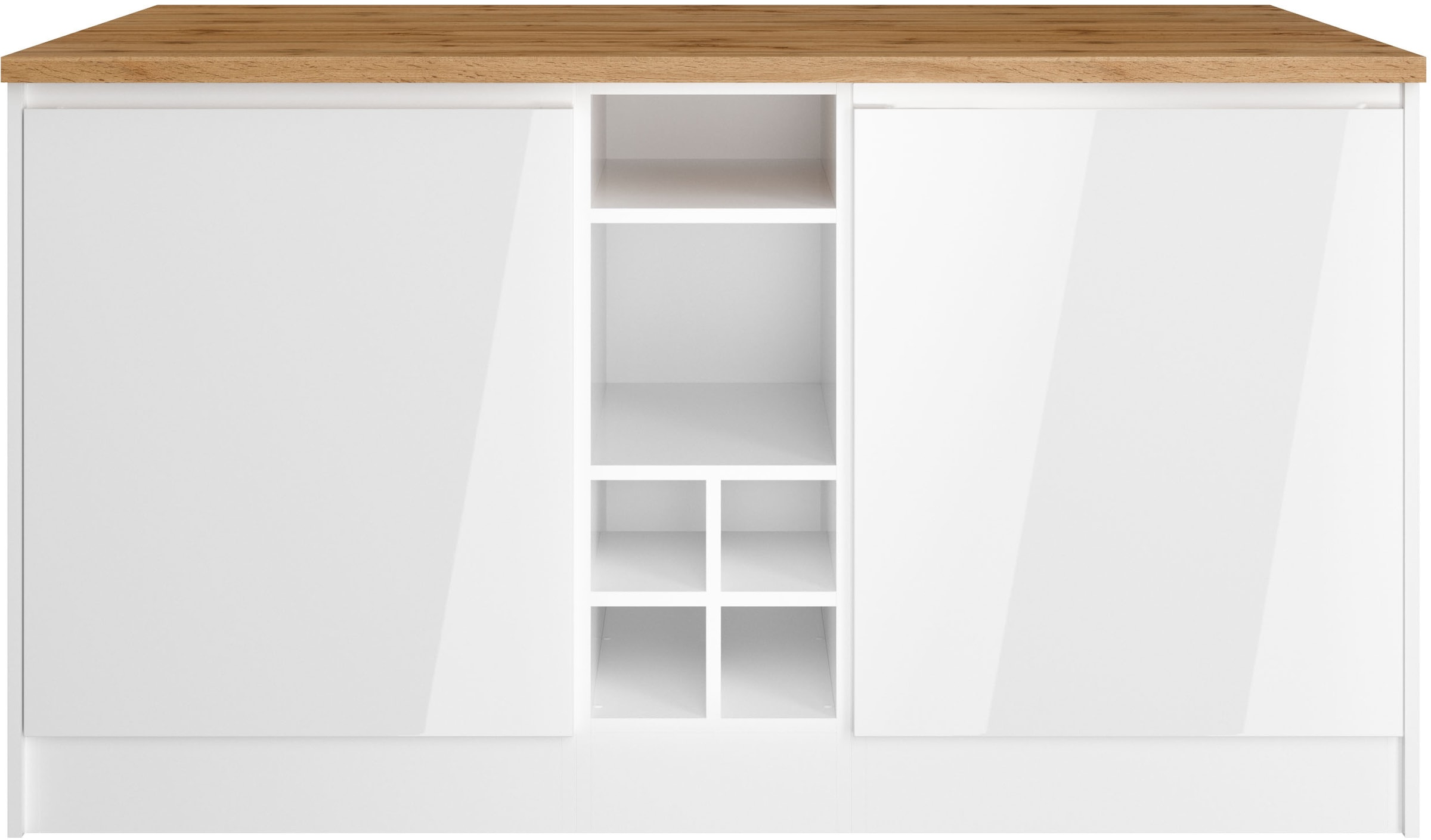 HELD MÖBEL Kücheninsel »Virginia«, Breite 153 cm, MDF-Fronten, Flaschenregal