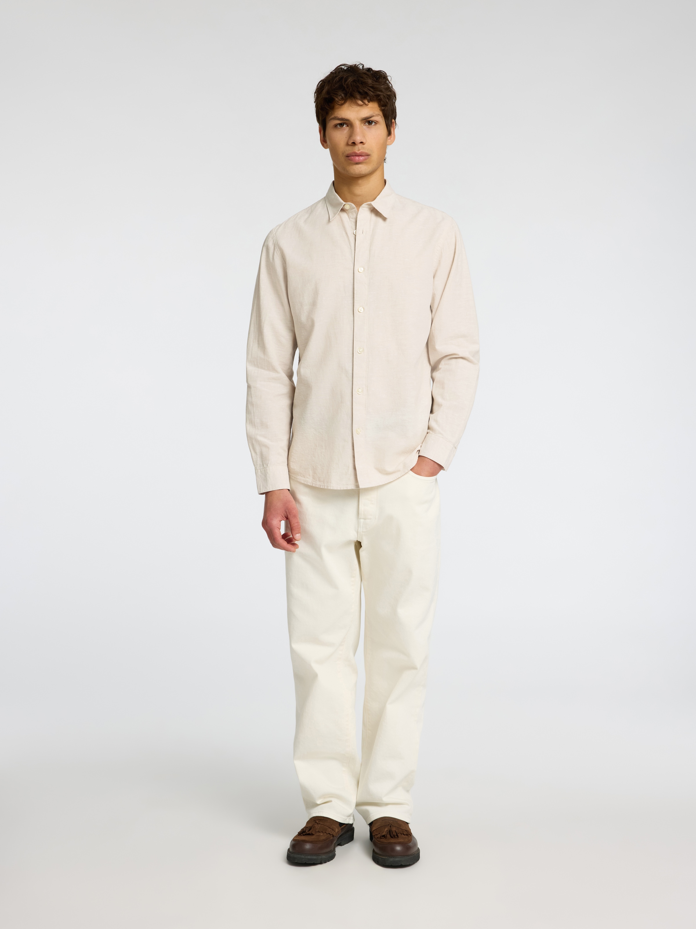 SELECTED HOMME Leinenhemd »NEW-LINEN SHIRT«, unifarben
