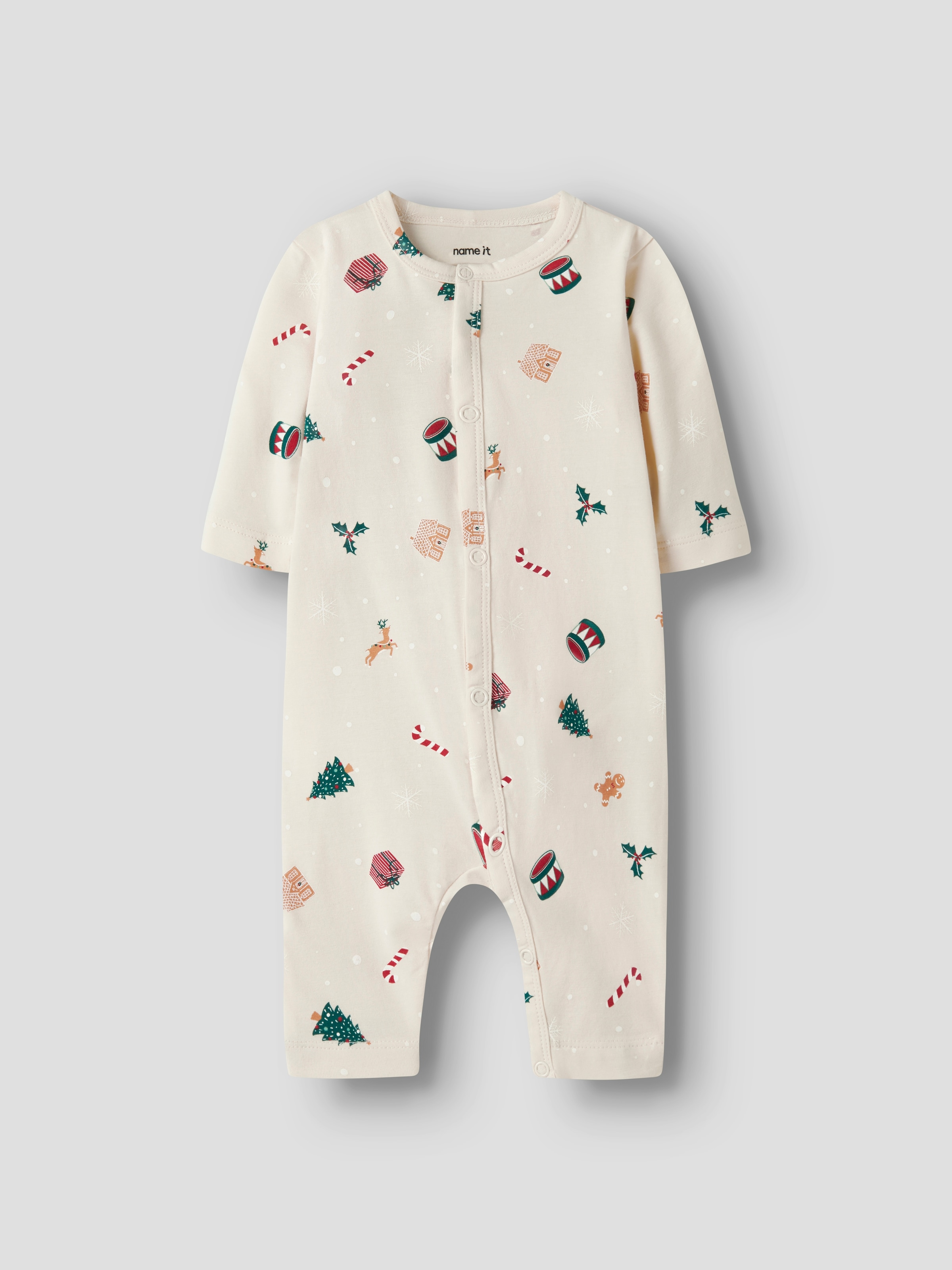 Name It Strampler »NBNVISMAS LS NIGHTSUIT« mit Weihnachtsmotiv
