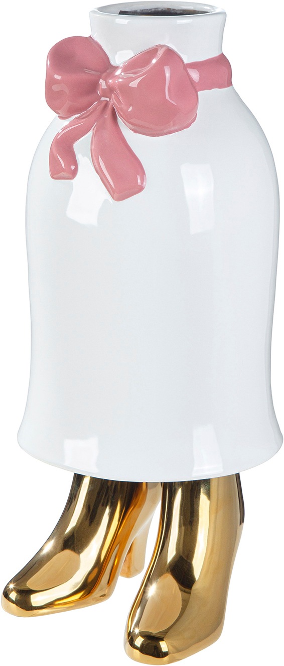 GILDE Tischvase »Vase Frau Mrs. weiß H. 36 cm« Vase, Mrs., Gesichtsvase, verspielt, feminin, Geschenkidee