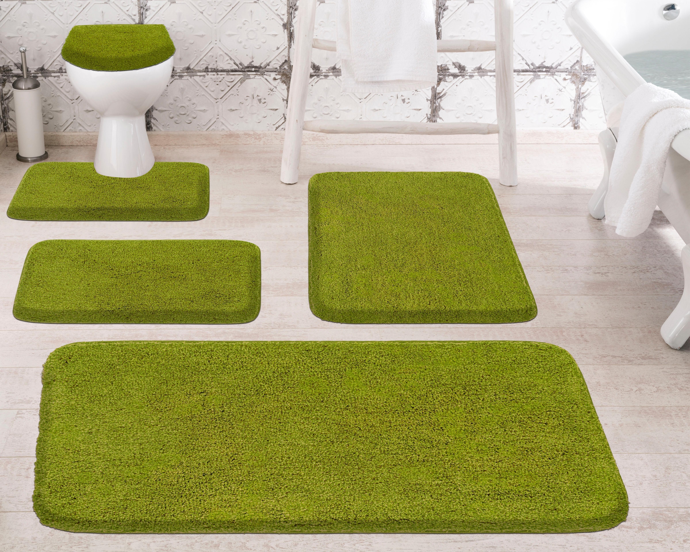 Grund Badematte »Melange«, rutschhemmend beschichtet, fußbodenheizungsgeeignet, besonders dichter Flor