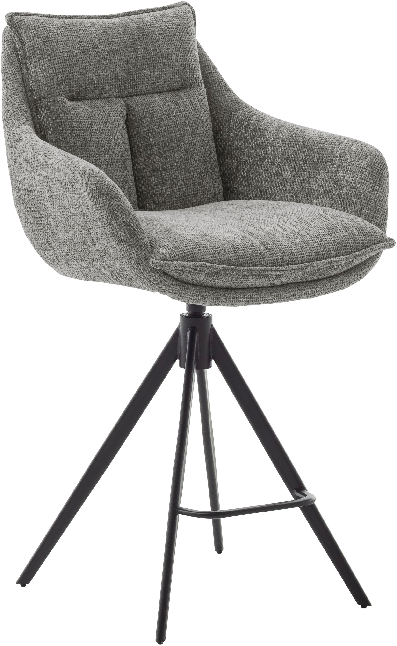 MCA furniture Bistrostuhl »Parker Tresenstuhl mit Armlehnen Tresenhocker«, (Set), 2 St., Struktur weich, Barhocker,Barmoebel,Barstuhl,360° drehbar,mit Lehne,belastbar 120 kg