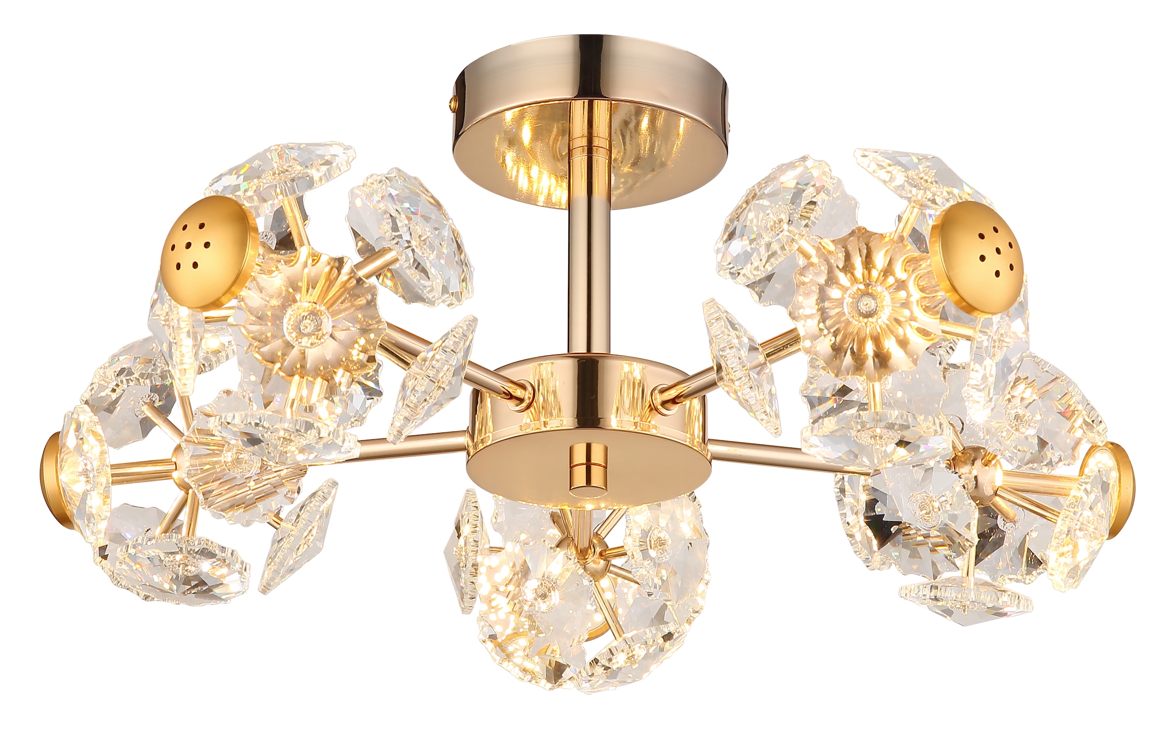 GLOBO LIGHTING LED Deckenleuchte »FLORIELLA« LED-Modul 1 Stk. Warmweiß Deck günstig online kaufen