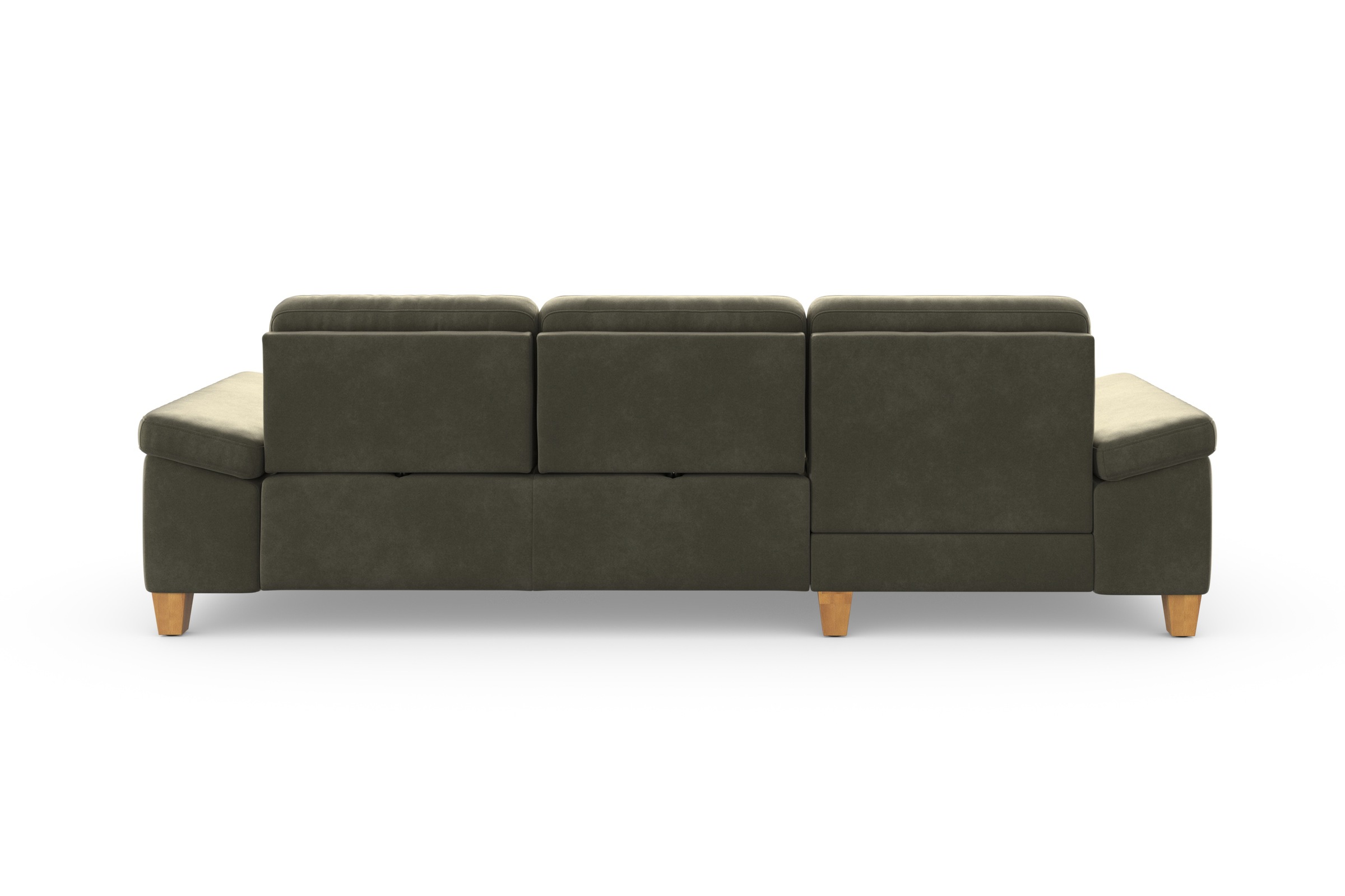 sit&more Ecksofa »Westham L-Form«, mit Recamiere, mit oder ohne Bettfunktion, Bettkasten, Füße Eiche