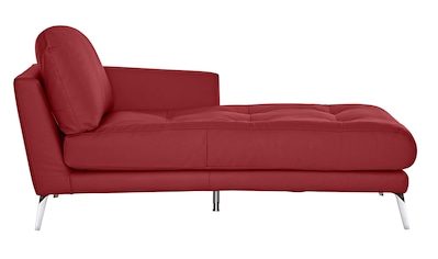 Chaiselongue »softy«, mit dekorativer Heftung im Sitz, Füße Chrom glänzend