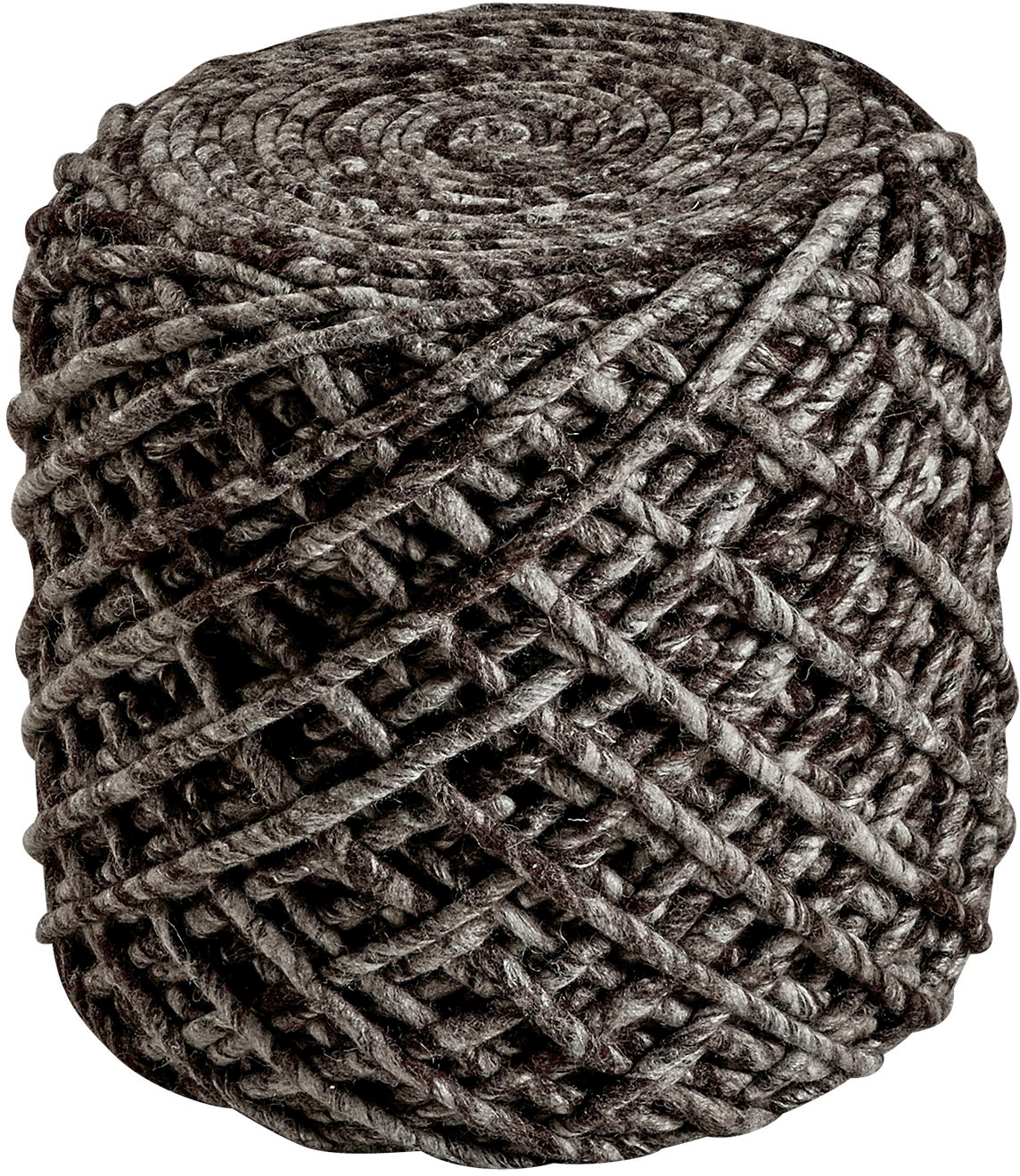 OBSESSION Sitzhocker »Hocker My Royal Pouf« 1 Stk. tlg. rund, Ø 40 cm, Höhe 40 cm, handgearbeitet, Wohnzimmer & Schlafzimmer coffee Bezug: 50%...