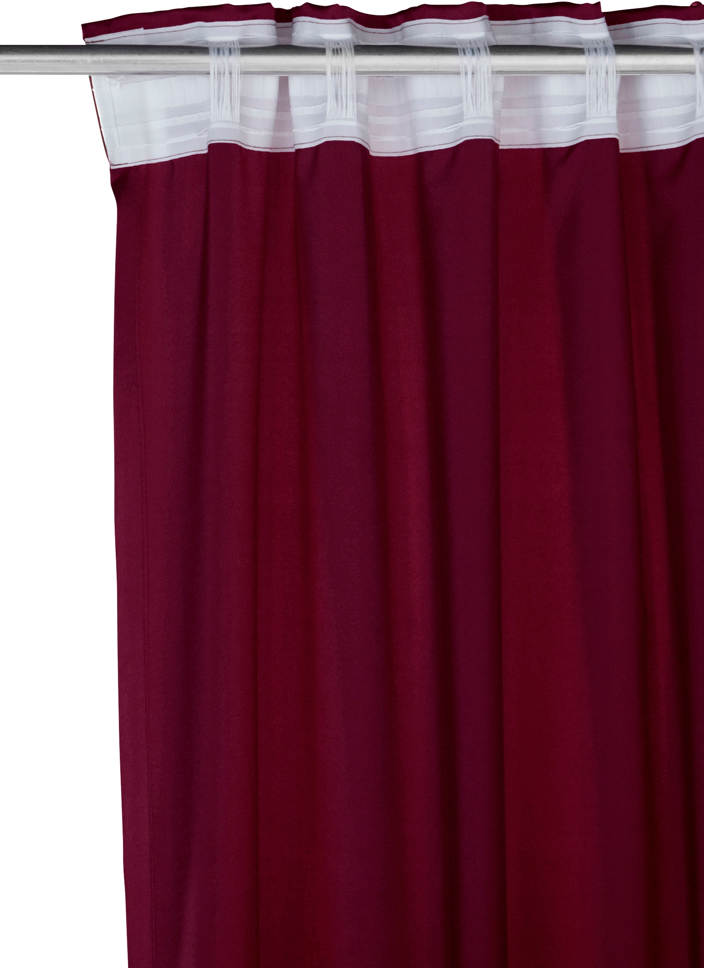 DELAVITA Vorhang »Glanzsatin«, (1 St.), Raffhalter, blickdicht, verschiedene Größen %Sale im jetzt Inklusive