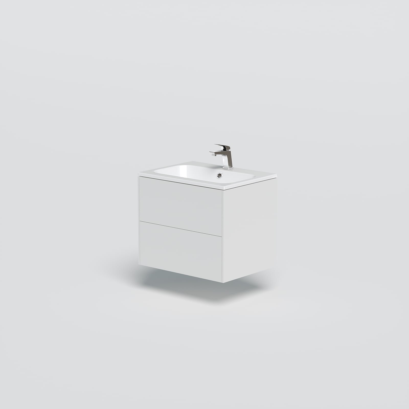 welltime Waschtisch »D-Line«, Badmöbel mit Keramik Waschbecken, Soft-Close- günstig online kaufen