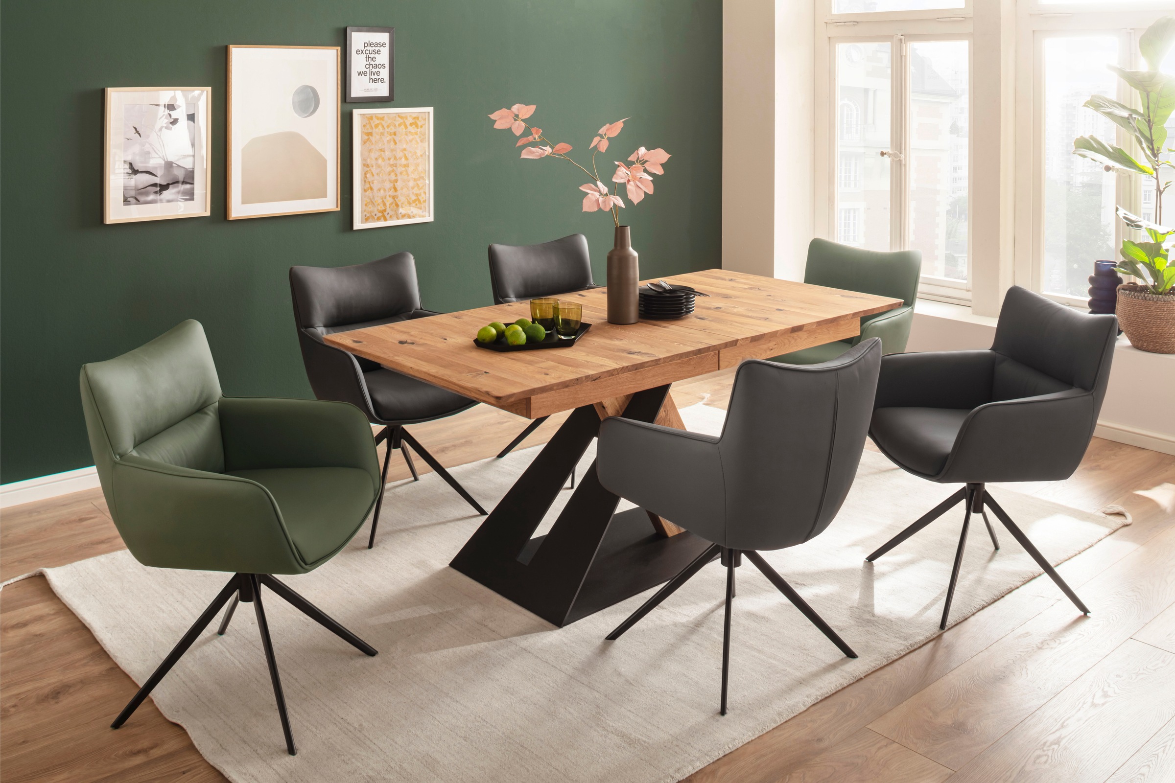 MCA furniture 4-Fußstuhl »LIMONE«, (Set), 2 St., (Set, 2 Stck), 360° drehba günstig online kaufen