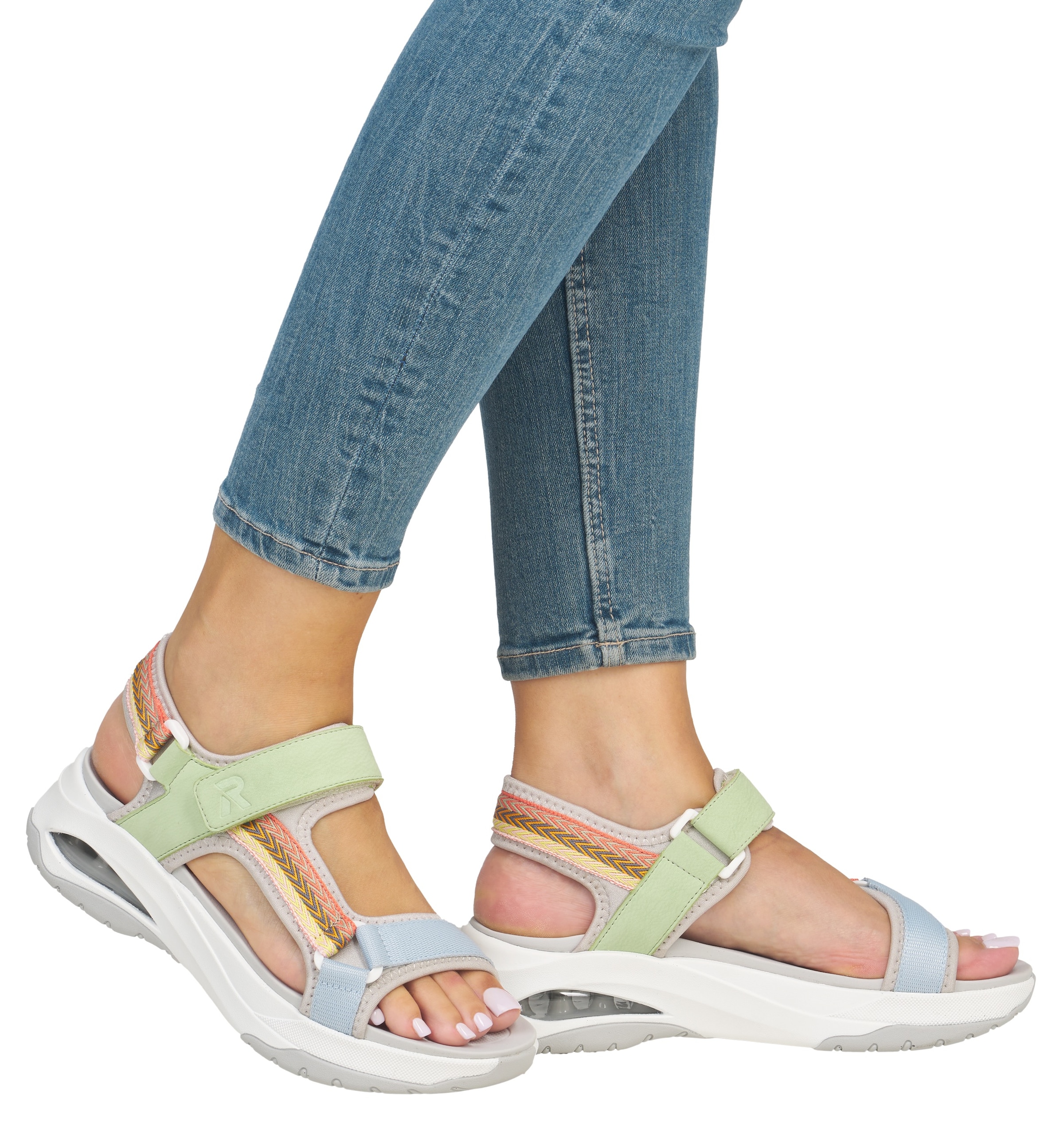 RIEKER Sport Trekkingsandale »Byron Bay vegan«, Outdoorsandale, Sommerschuh, Klettschuh mit RiekerAir Dämpfung