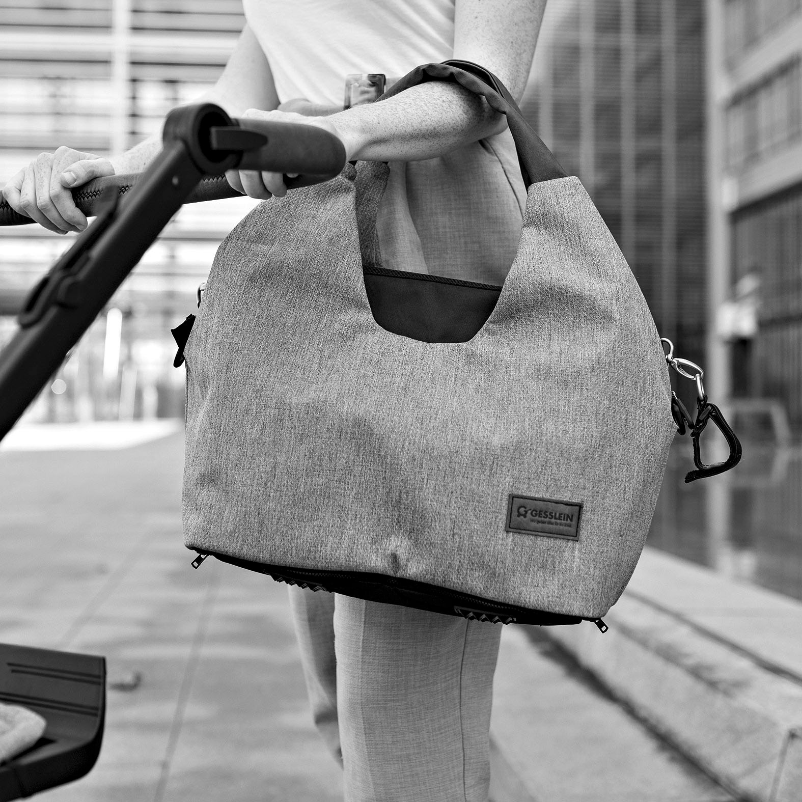 Gesslein Wickeltasche »N°5, sand«, mit Wickelauflage und Flaschenhalter, Made in Germany