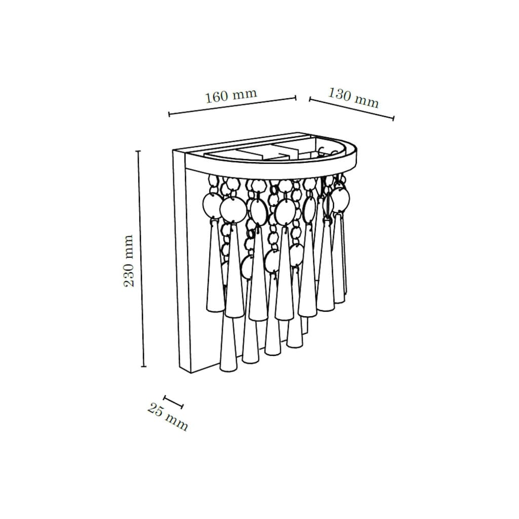 SPOT Light Wandleuchte »LUXORIA«, 2 flammig-flammig