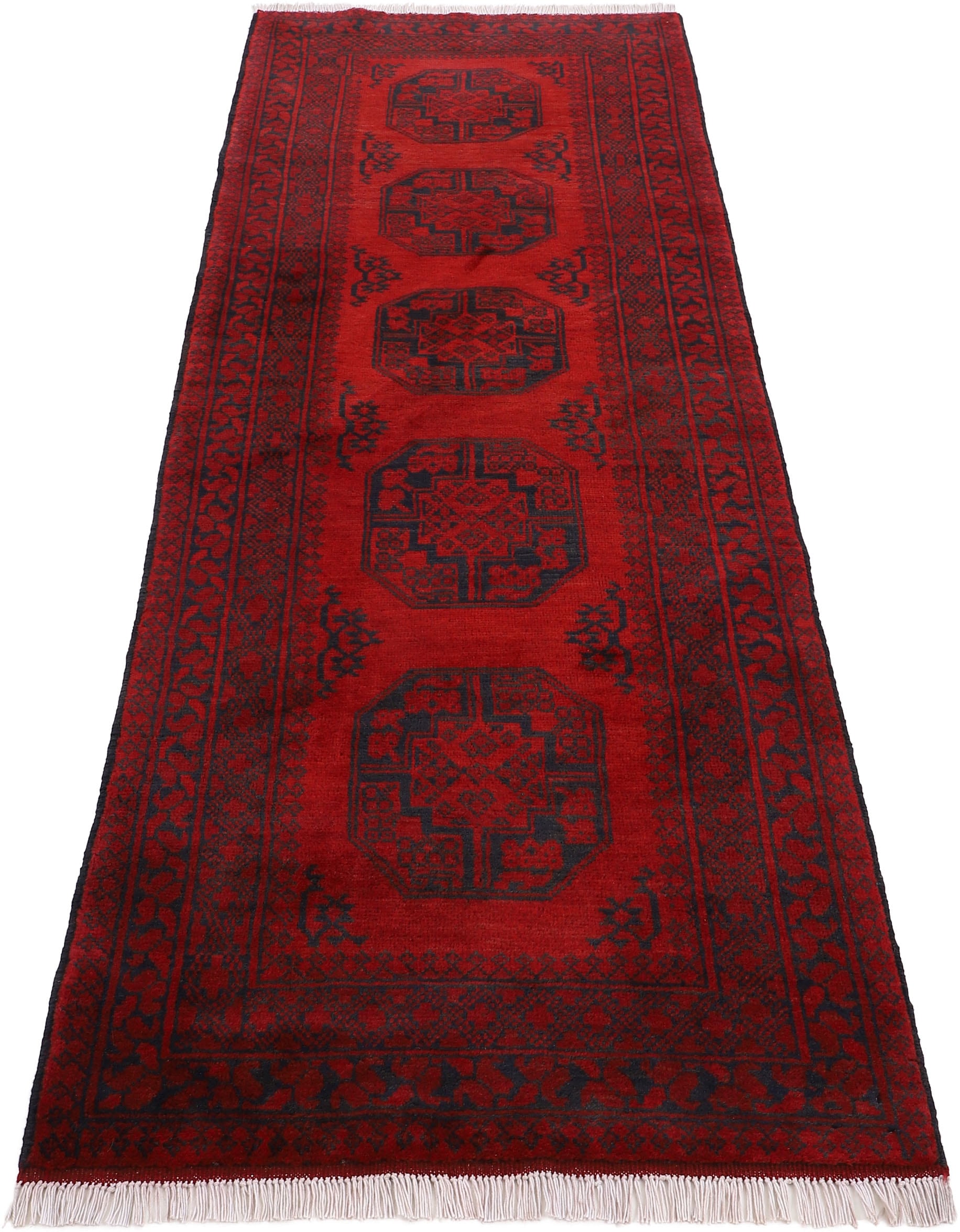 Woven Arts Orientteppich »Afghan Akhche«, rechteckig, 10 mm Höhe, handgeknüpft, reine Wolle für ein warmes Raumklima
