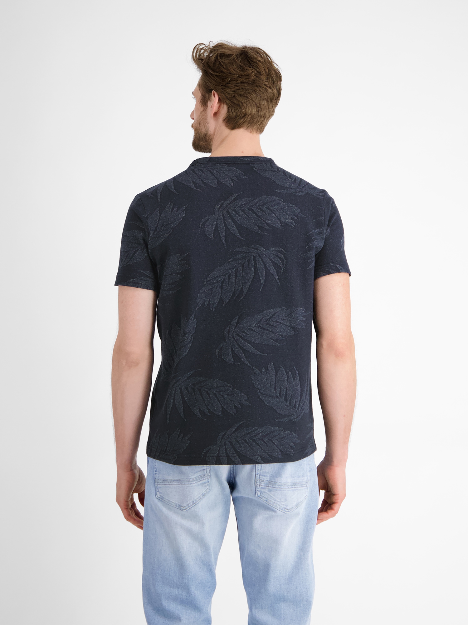 LERROS T-Shirt »Jacquard T-Shirt für Herren«