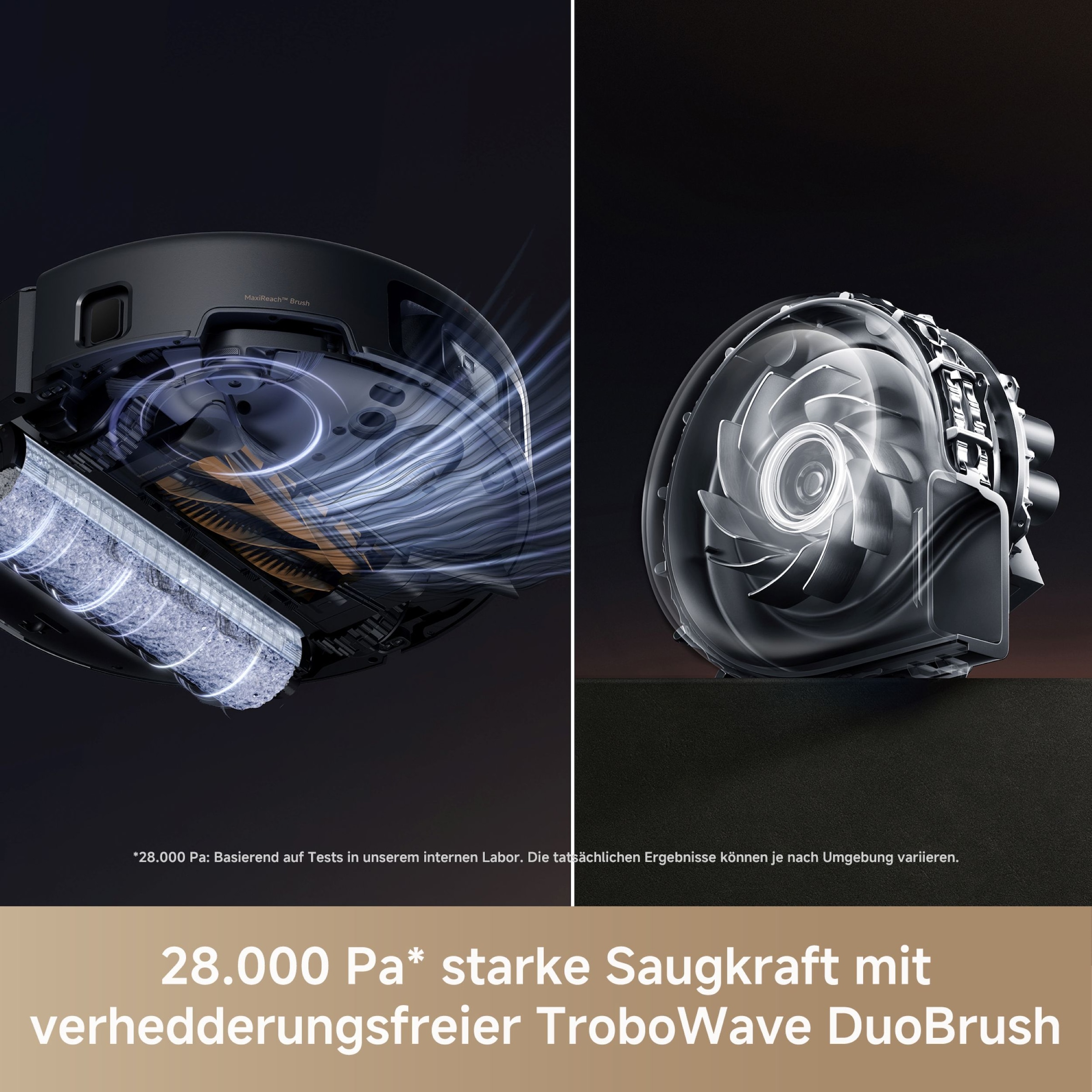 Mova Nass-Trocken-Saugroboter »Z60 Ultra Roller Complete«, Warmwasser-Wischsystem, Rollenmopp, überwindet Hindernisse, 28.000 Pa
