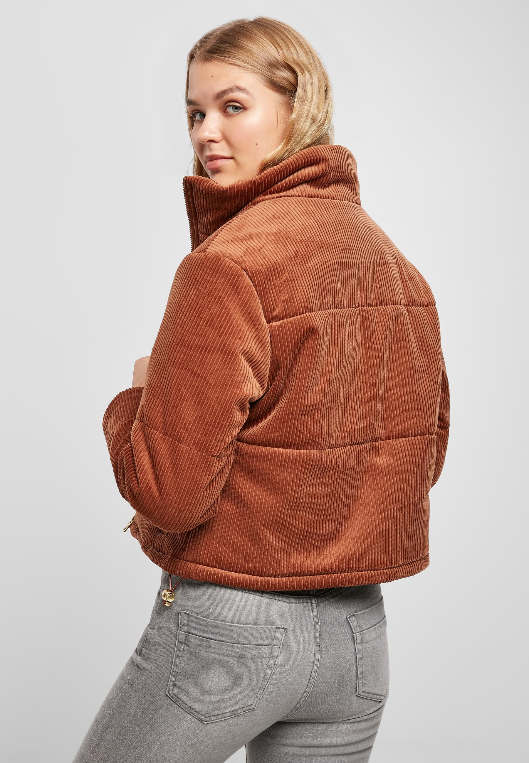 URBAN CLASSICS Winterjacke »Urban Classics Damen Ladies Corduroy Puffer Jacket« 1 Stk. tlg. ohne Kapuze