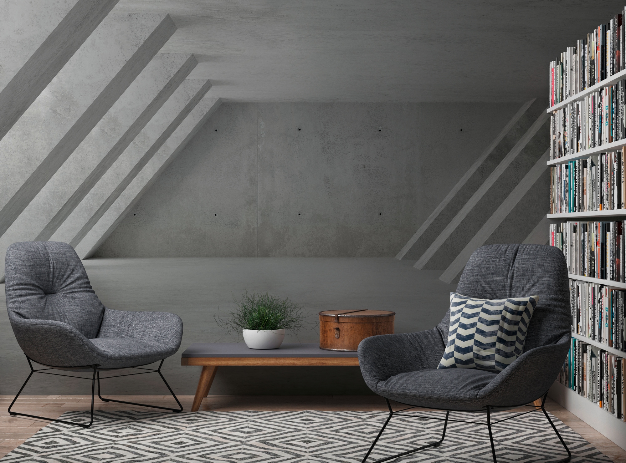 A.S. Création Vliestapete »Fototapete Betonoptik Grau Architektur industria günstig online kaufen