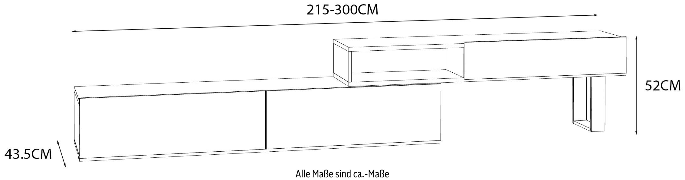 FORTE Lowboard »KaelonTV-Board, TV-Schrank«